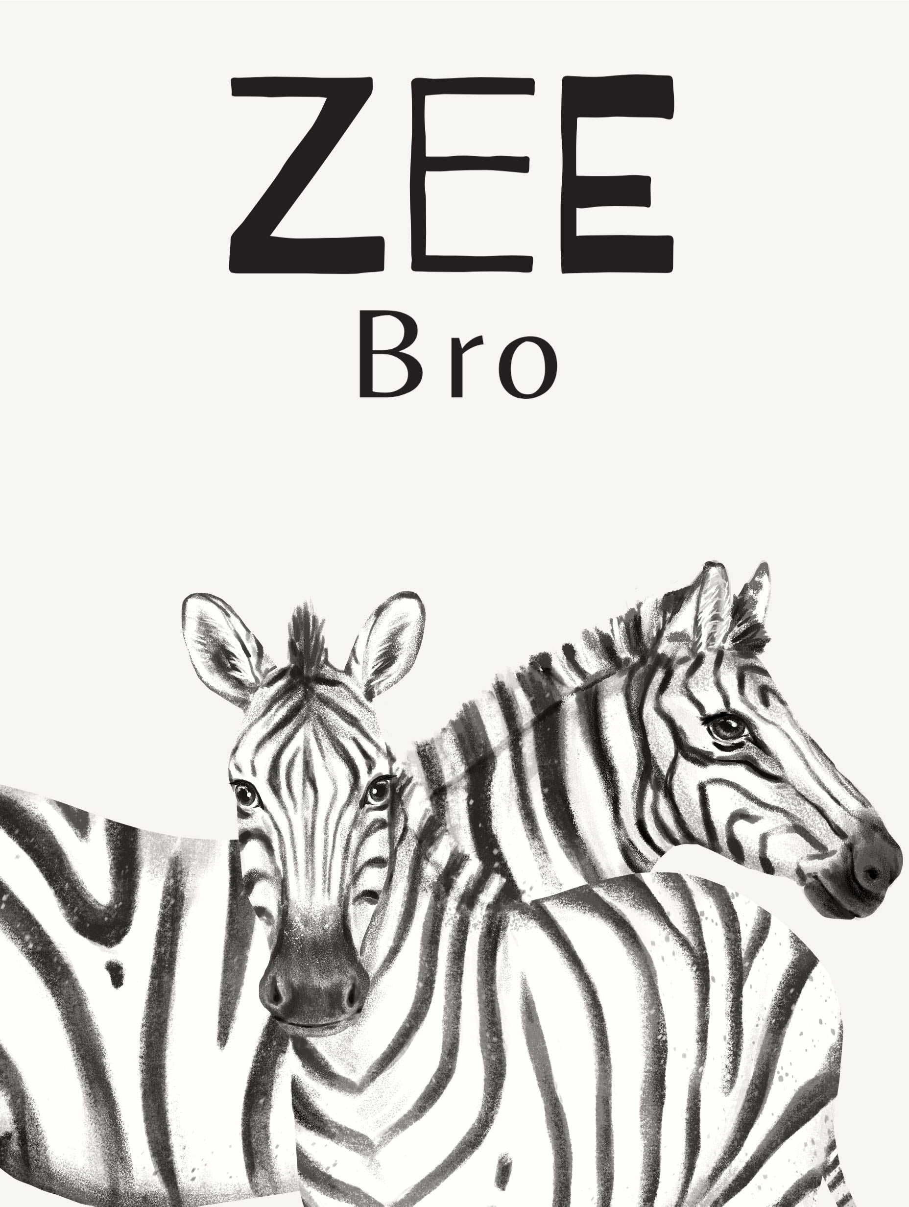 Zee Bro Zebras Poster