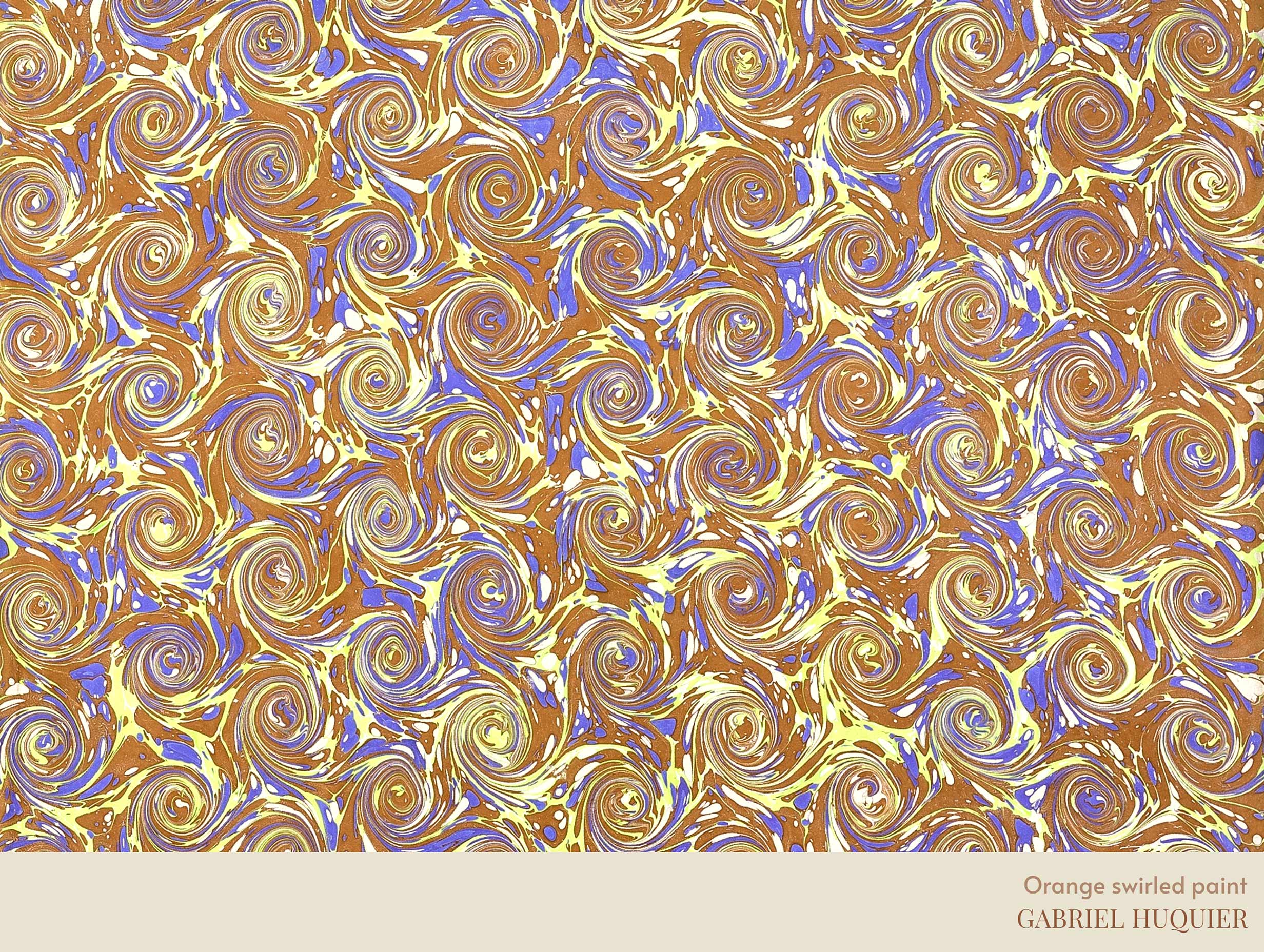 Orange Swirled Paint Gabriel Huquier Abstract Art Print