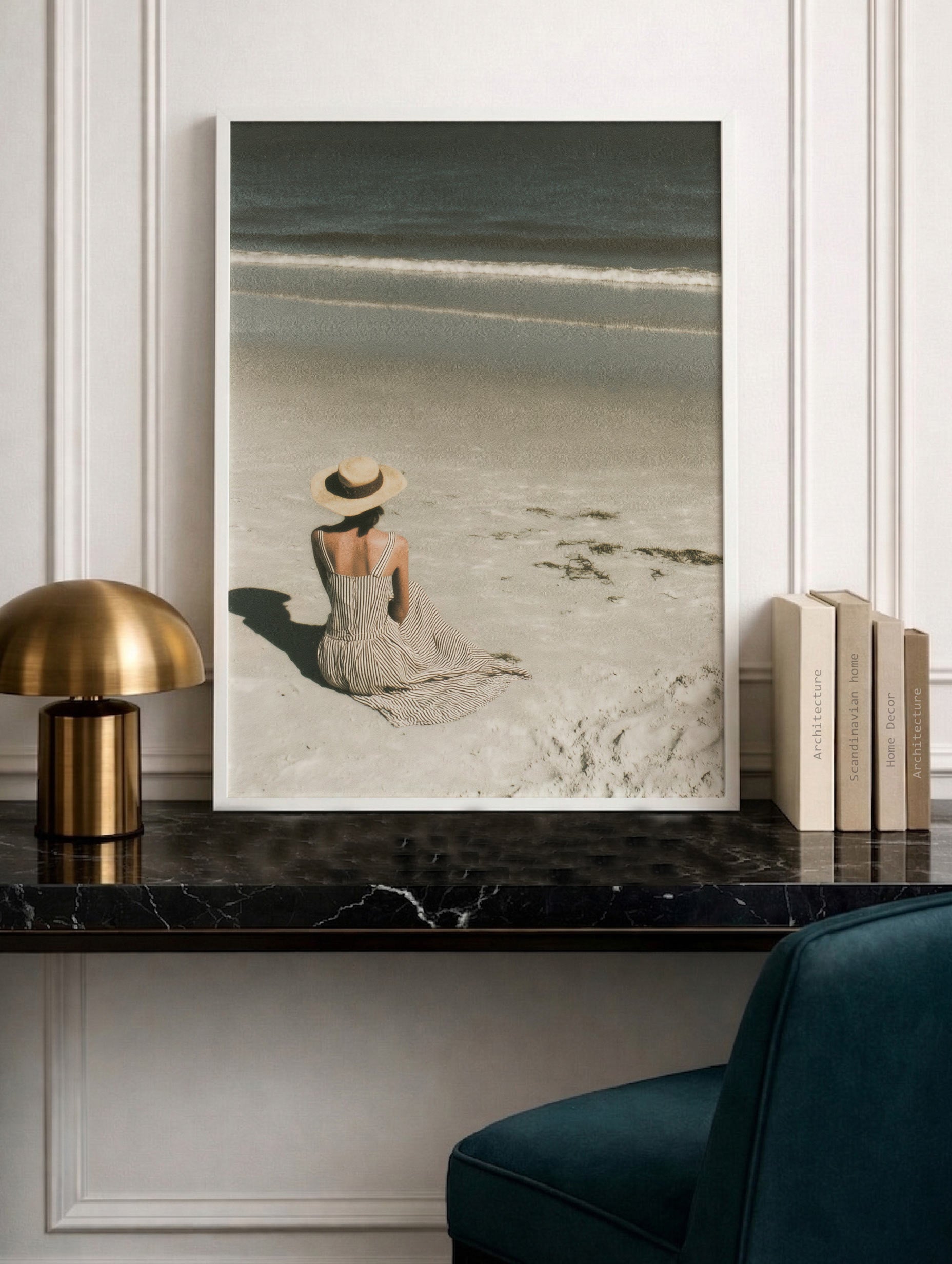 Plakat: Rolig strandscene