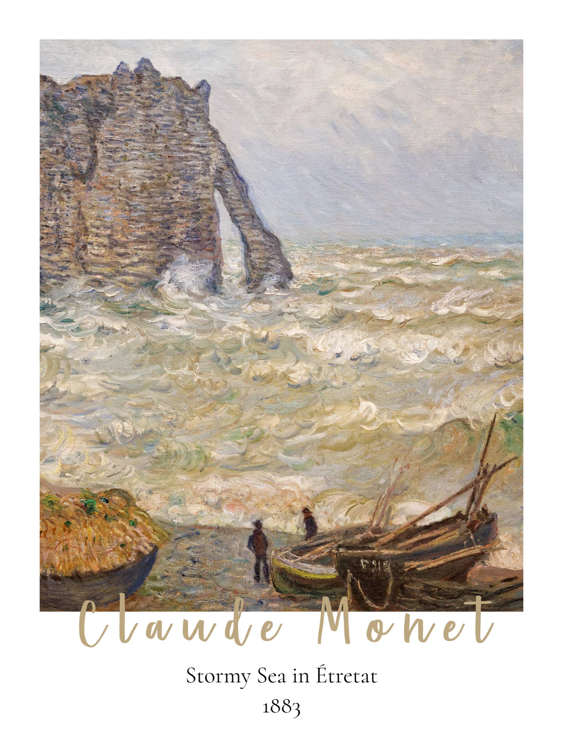 Stormy Sea in Étretat Claude Monet Art Print 