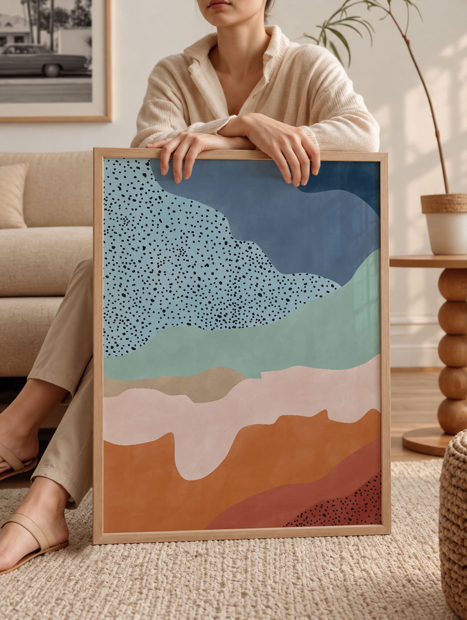Elena Ristova - Abstract Layers with Speckled Texture Poster No 2