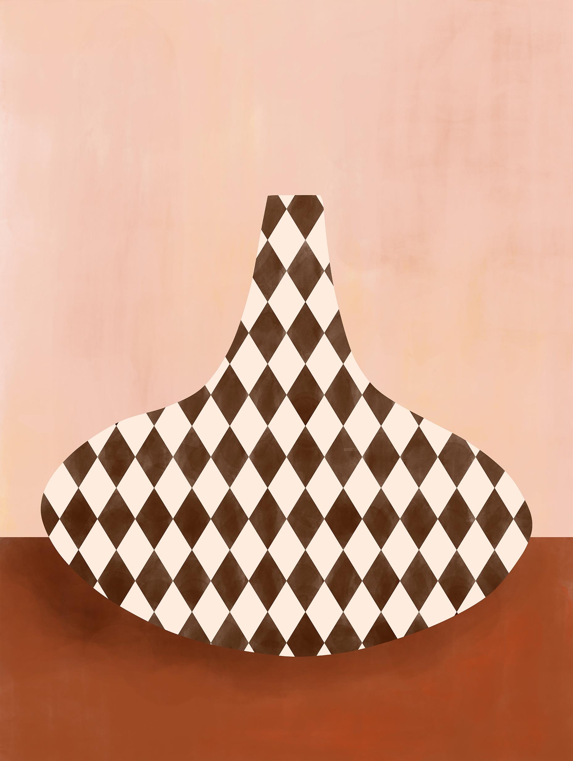 Elena Ristova - Harlequin Vase Silhouette Poster