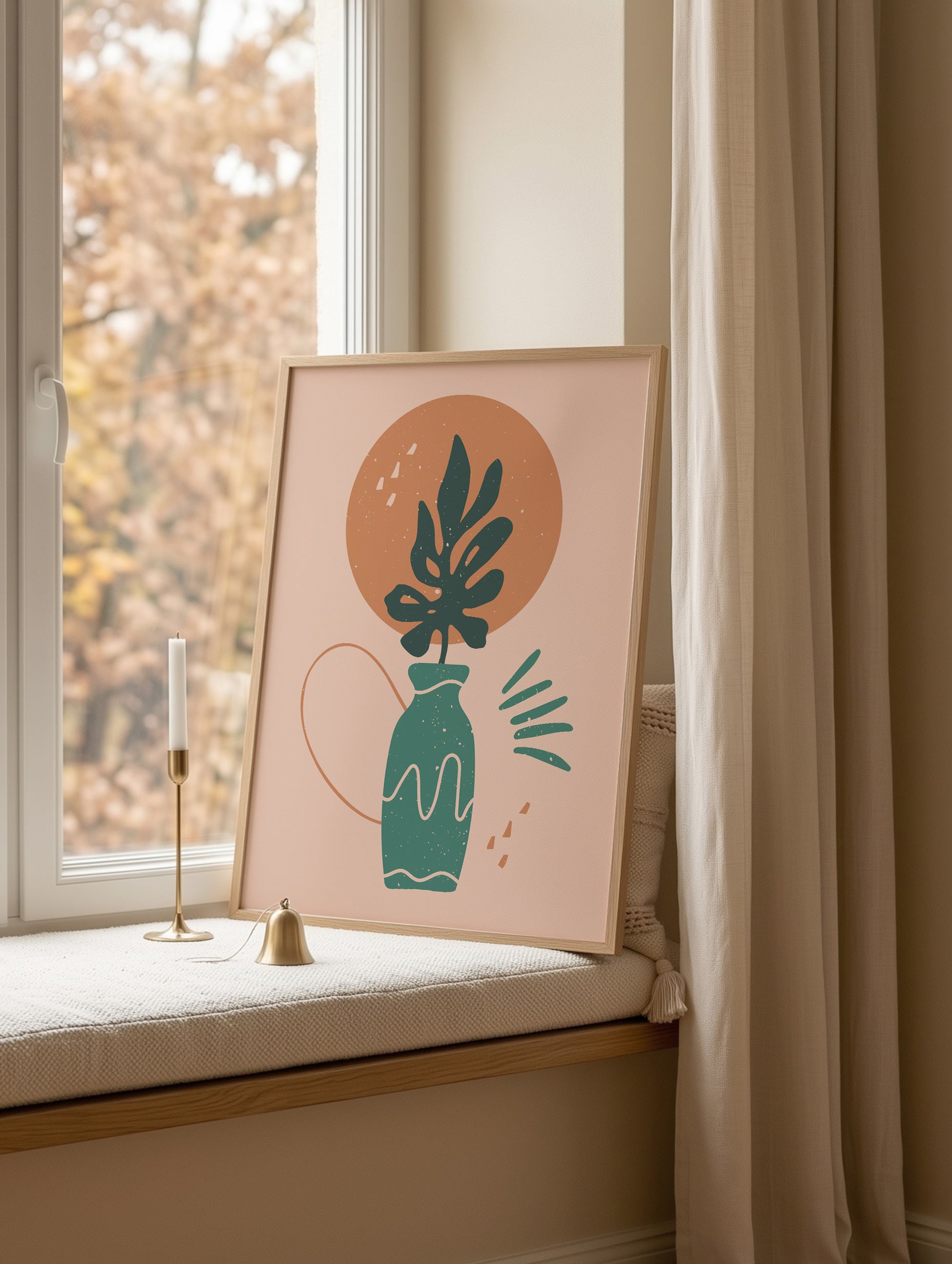 Leaf Vase Form Poster