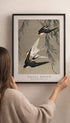 Three red-tailed swallows in dive - Ohara Koson Mockup