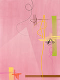 Elena Ristova - Abstract Scribbles on Pink Poster