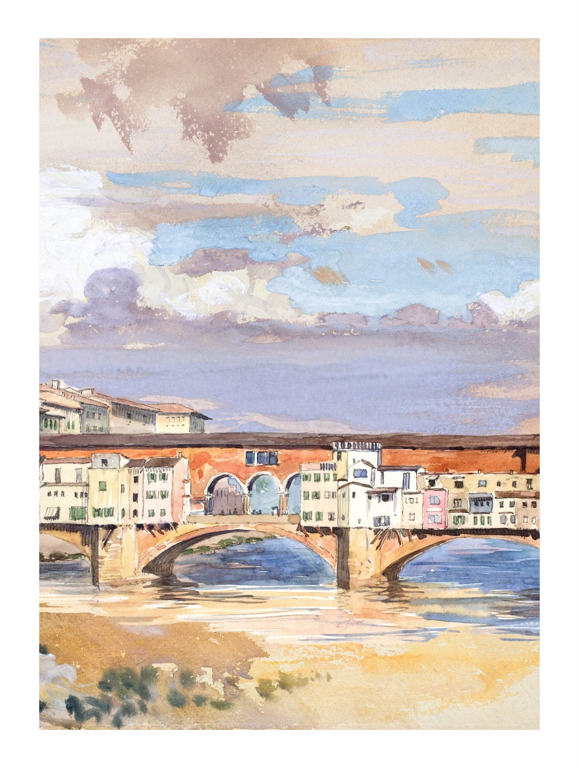 Ponte Vecchio, Florence - George Elbert Burr Art Pint