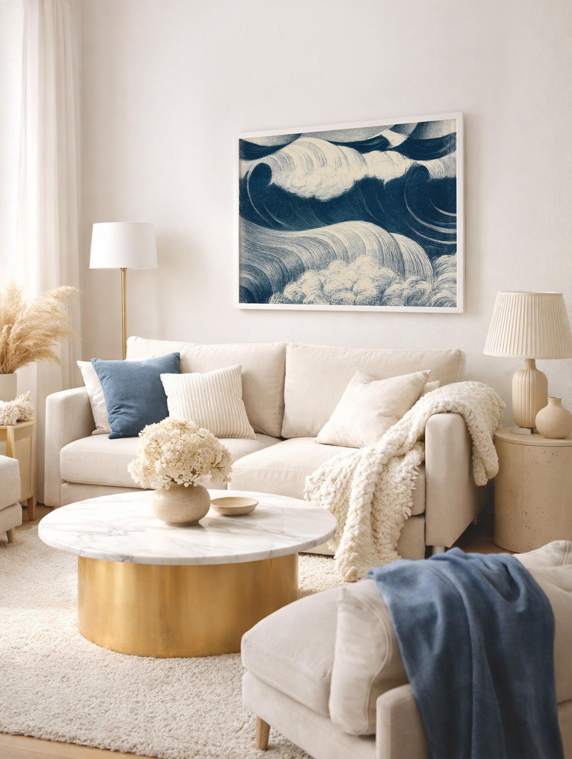 The Wave Christopher Nevinson Art Mockup