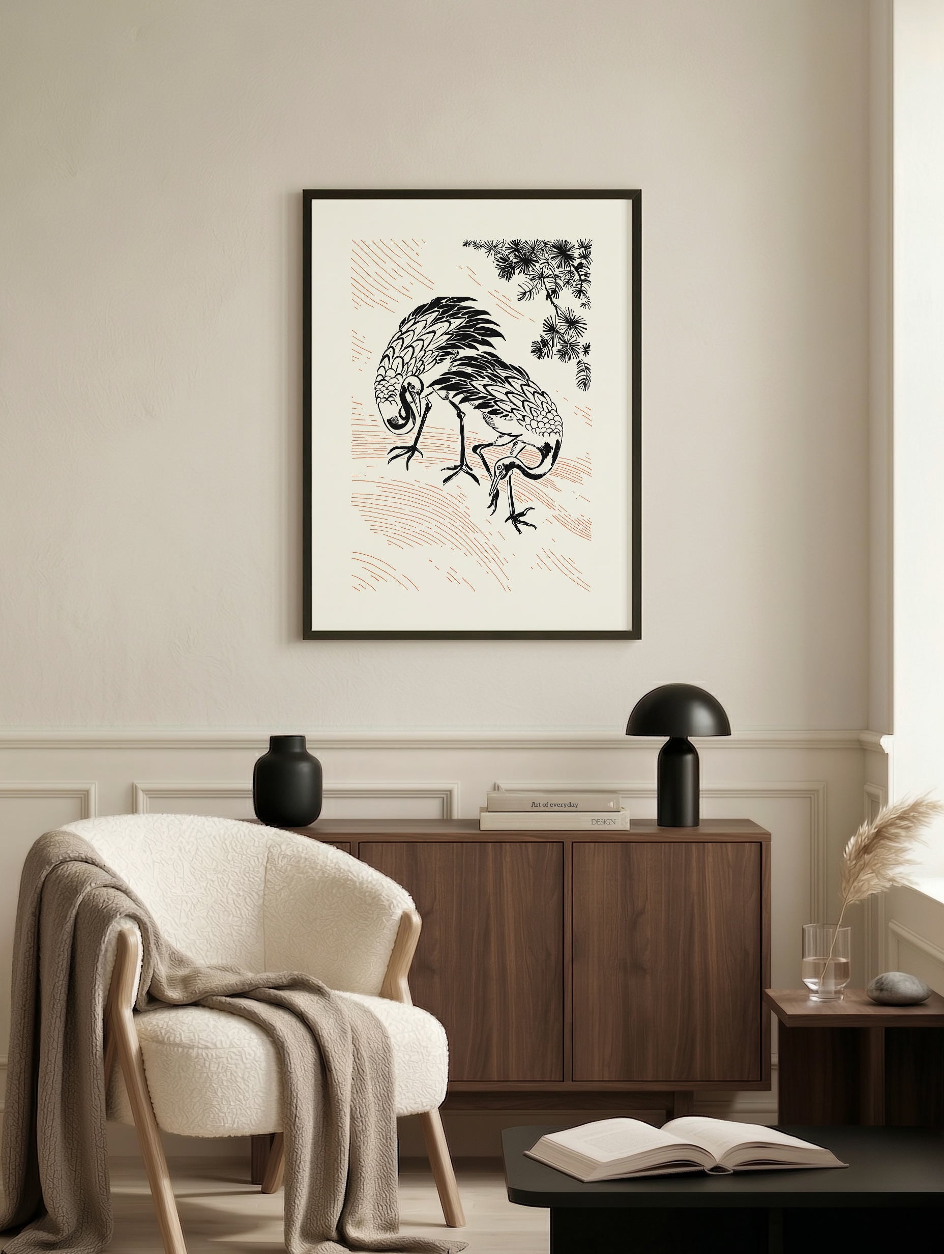 Two Japanese Crane Poster