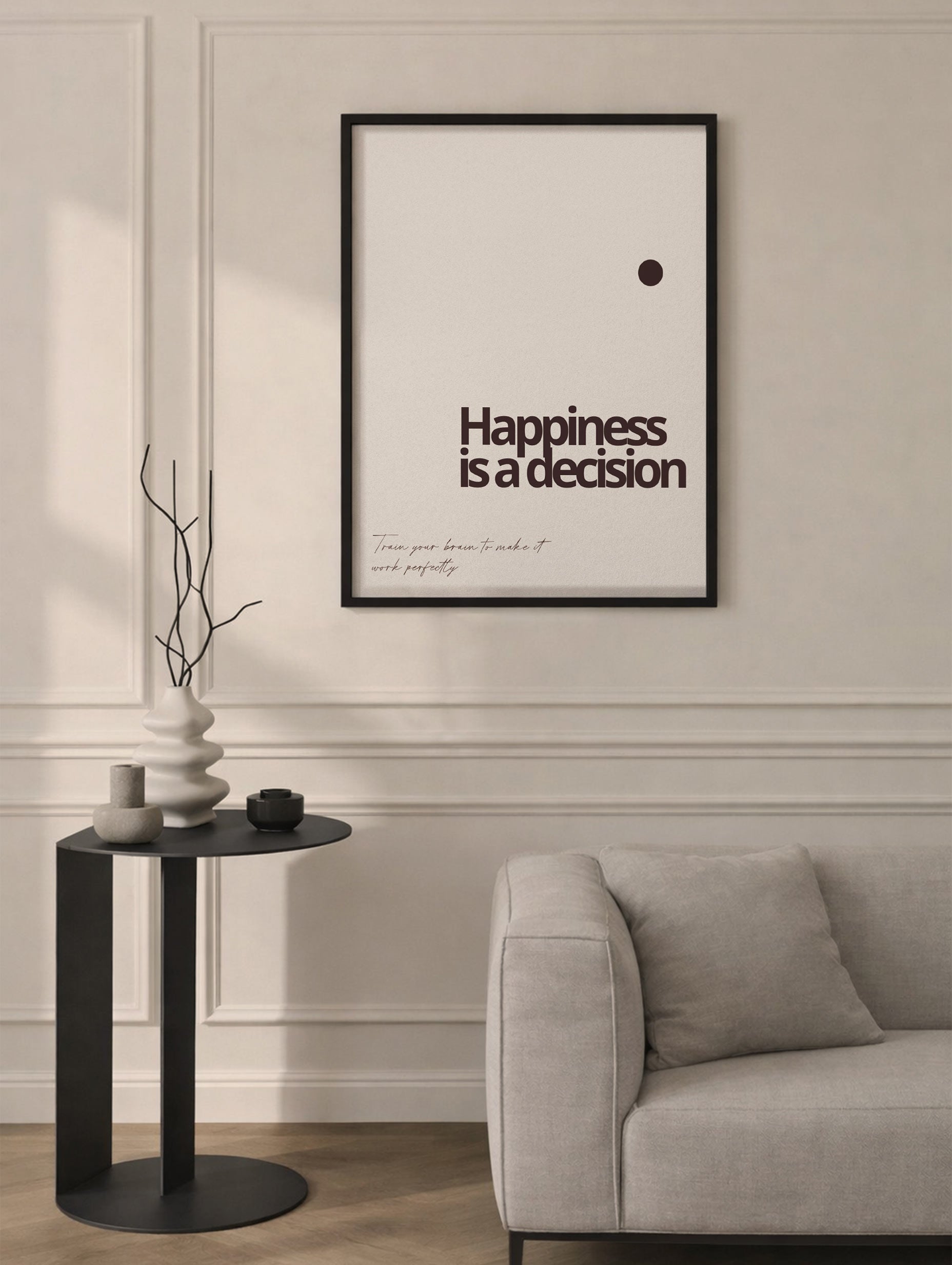 Happiness Is a Decision Poster Mockup