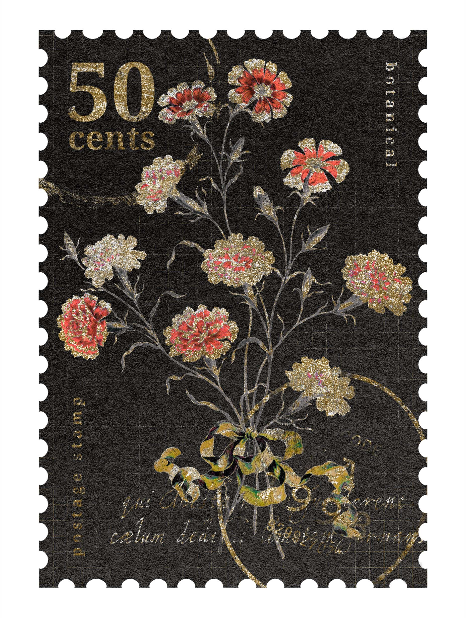 50 Cents Postage Stamp Poster