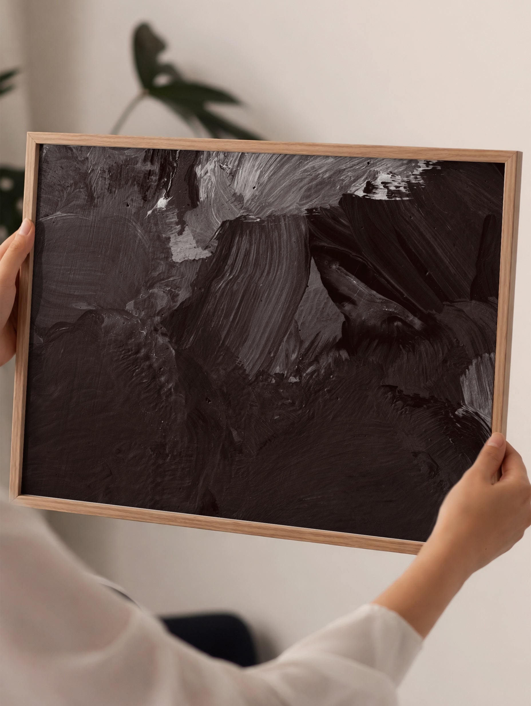 Oil Paint Strokes Poster Mockup