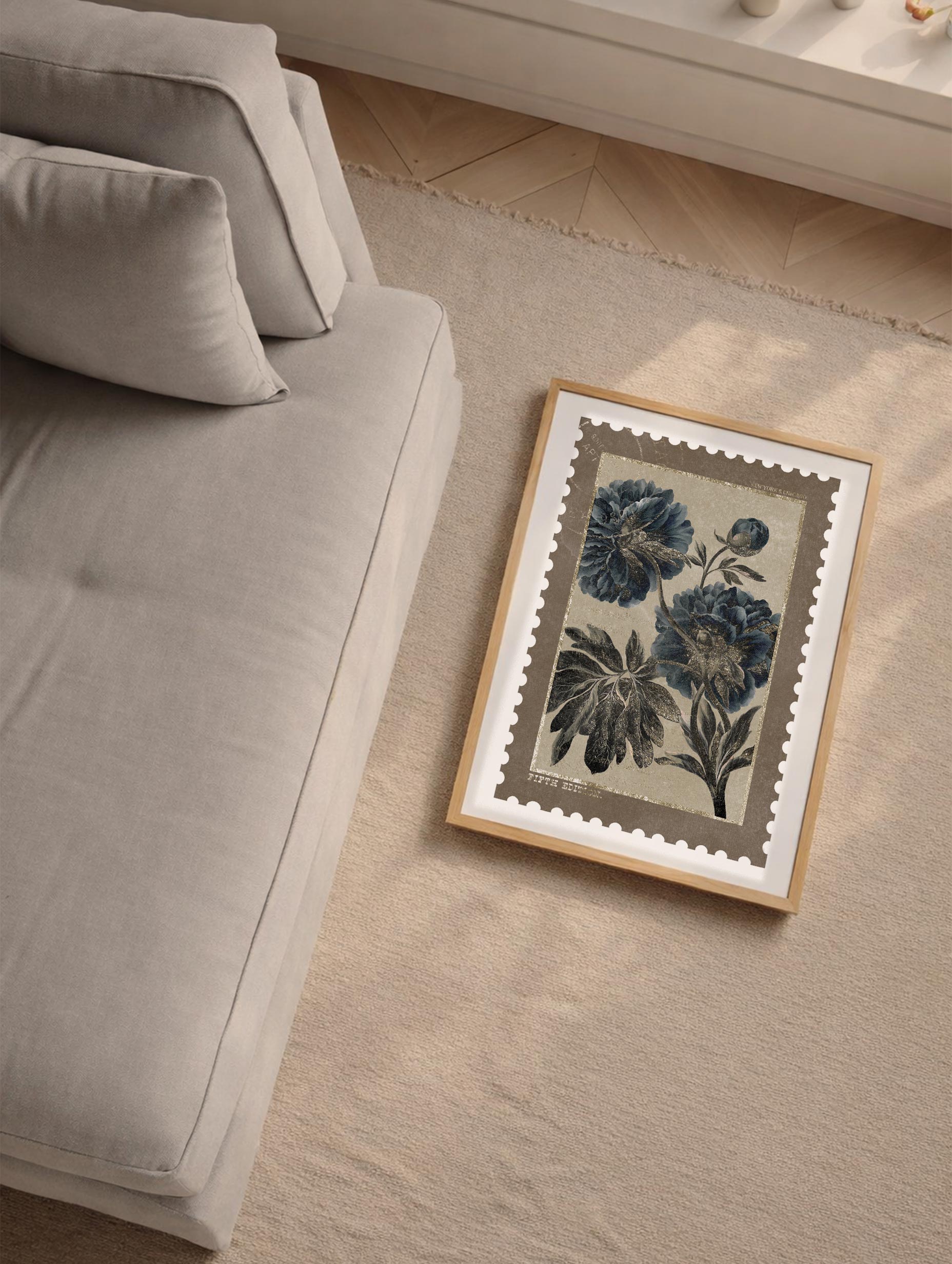 Ephemera Flower - Postage Stamp Poster Mockup