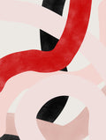 Elena Ristova - Red & Pink Abstract Shapes Poster