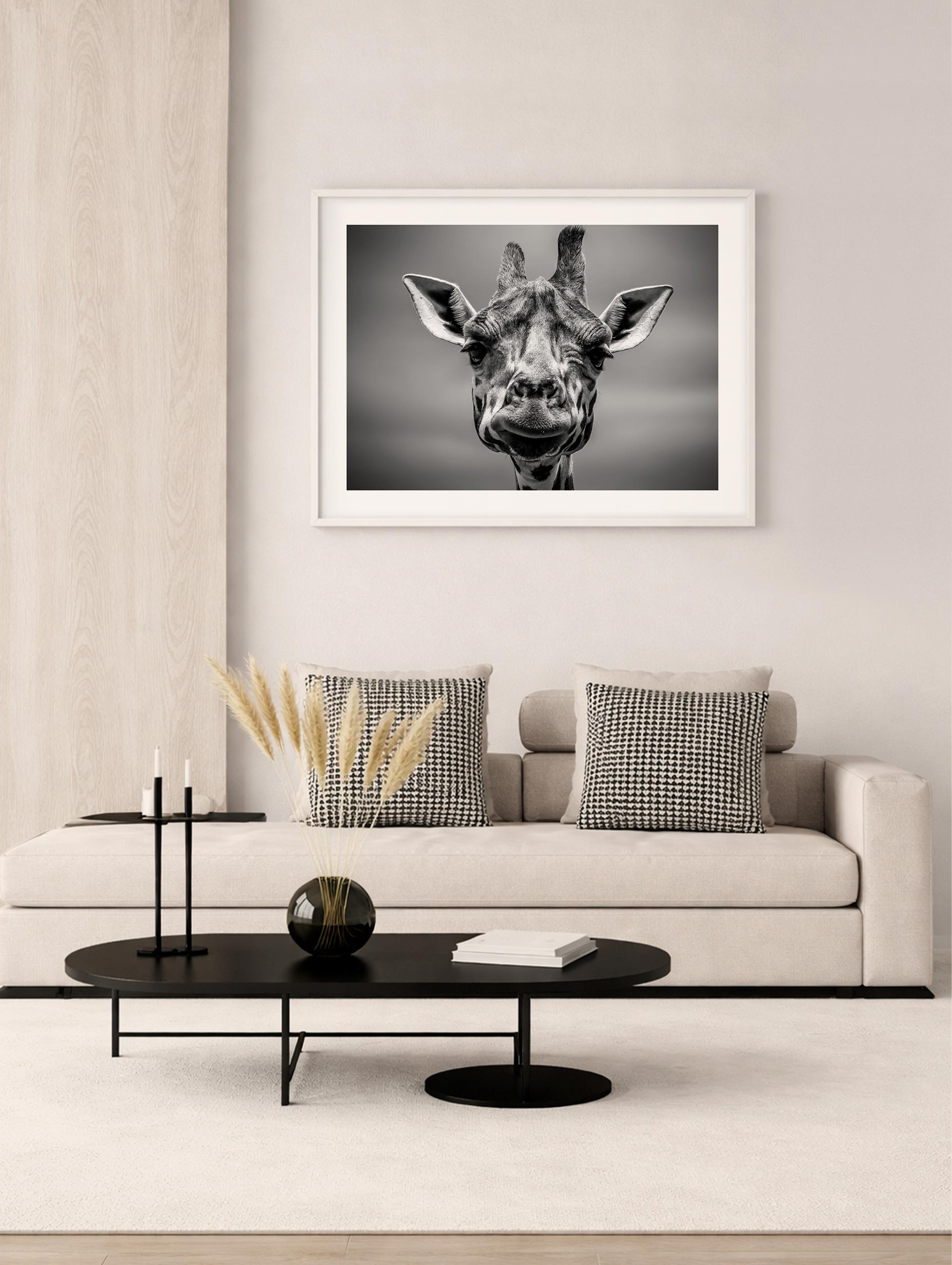 Giraffe Portrait Poster Mockup