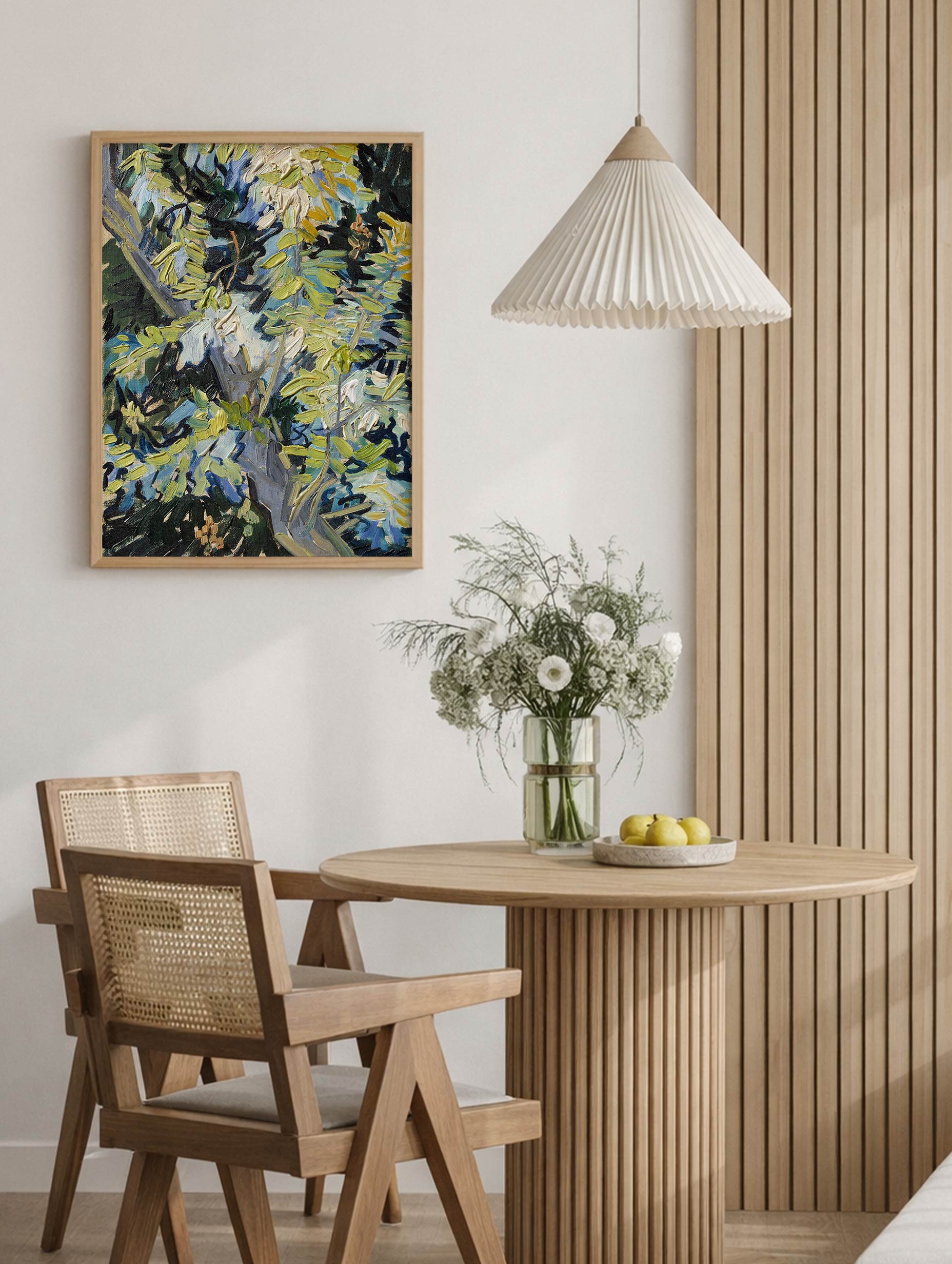 Blossoming Acacia Branches - Van Gogh Mockup