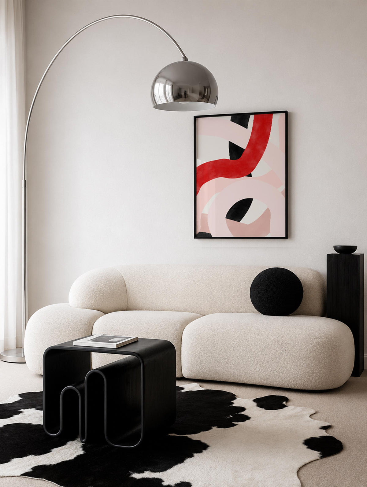 Elena Ristova - Red & Pink Abstract Shapes Poster