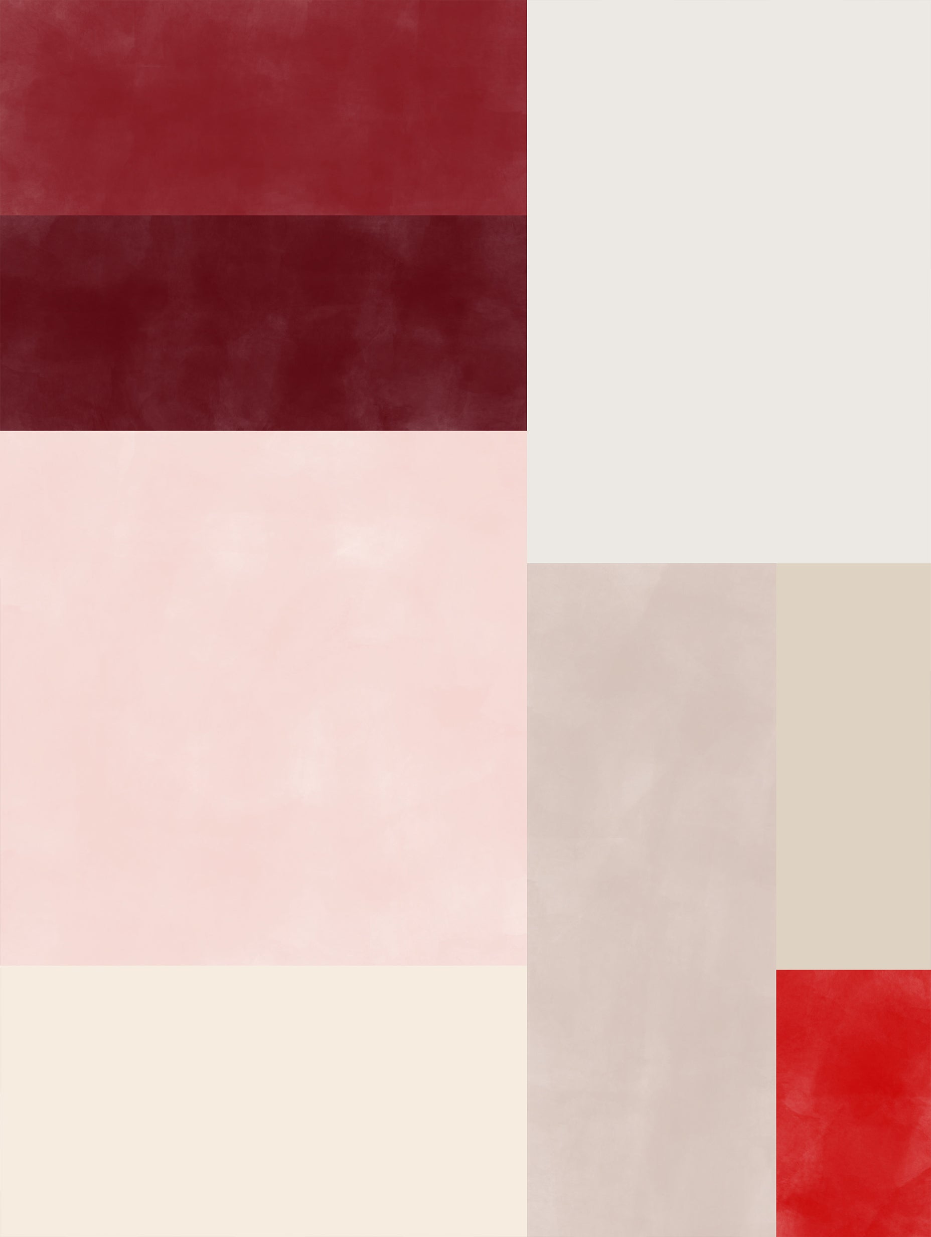 Elena Ristova - Red & Pink Color Block Poster