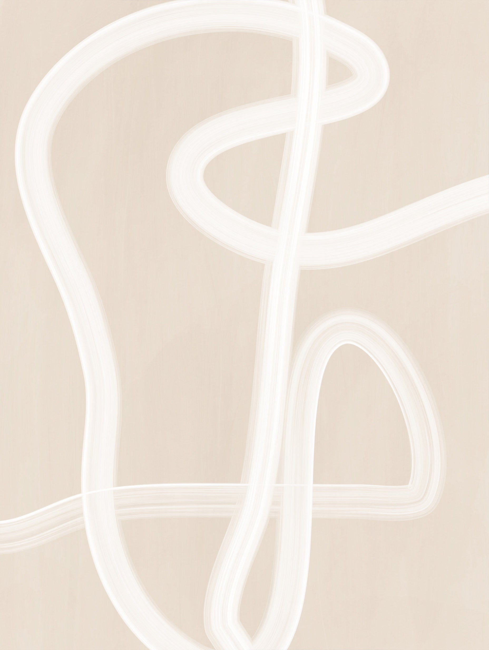 Elena Ristova - White Brush Stroke Poster No. 1
