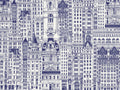 Blue City Buildings Poster