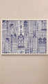 Blue City Buildings Poster Mockup