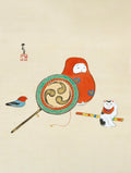 Toys (Omocha) - Kamisaka Sekka Art Print