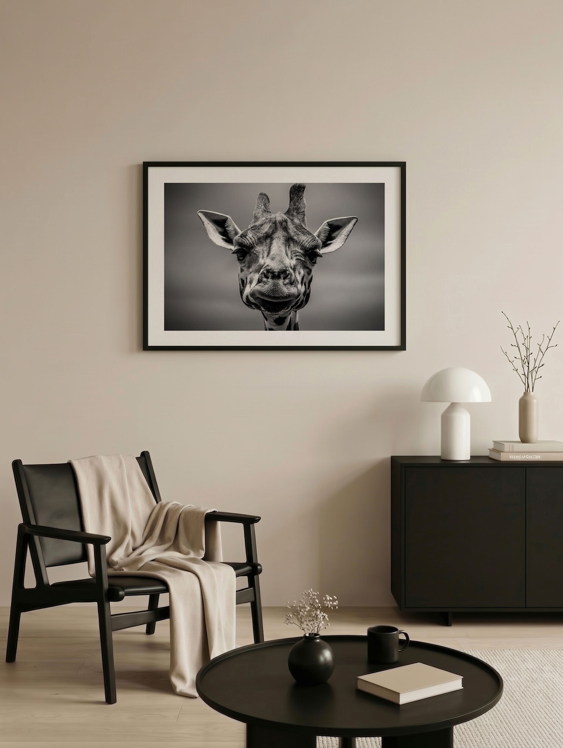 Giraffe Portrait Poster Mockup