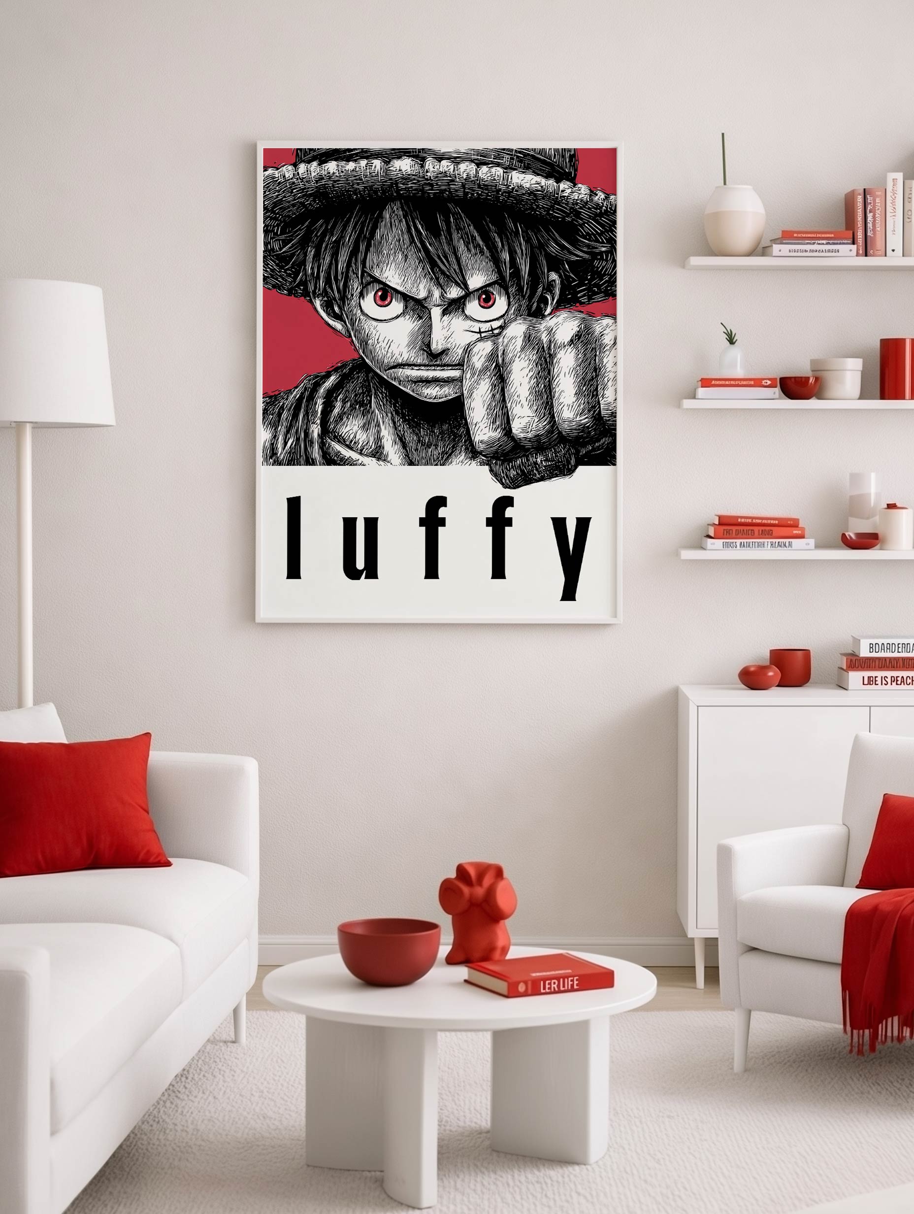 Luffy One Piece Poster Mockup