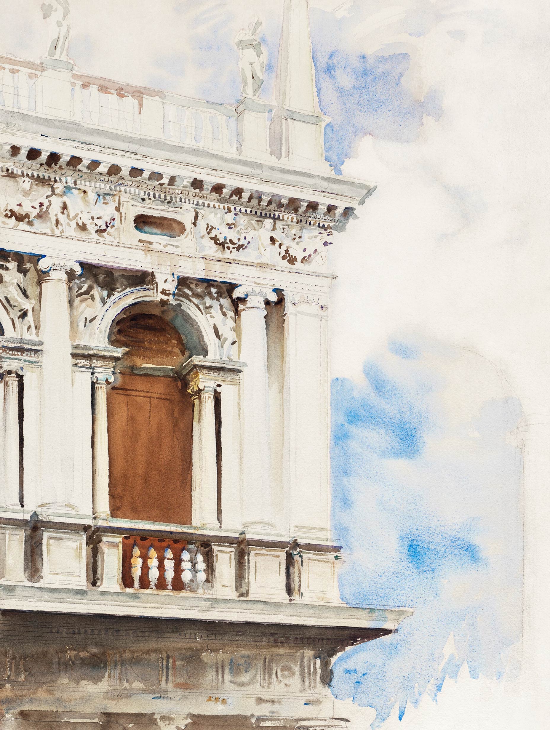 A Corner of the Library in Venice - 1904