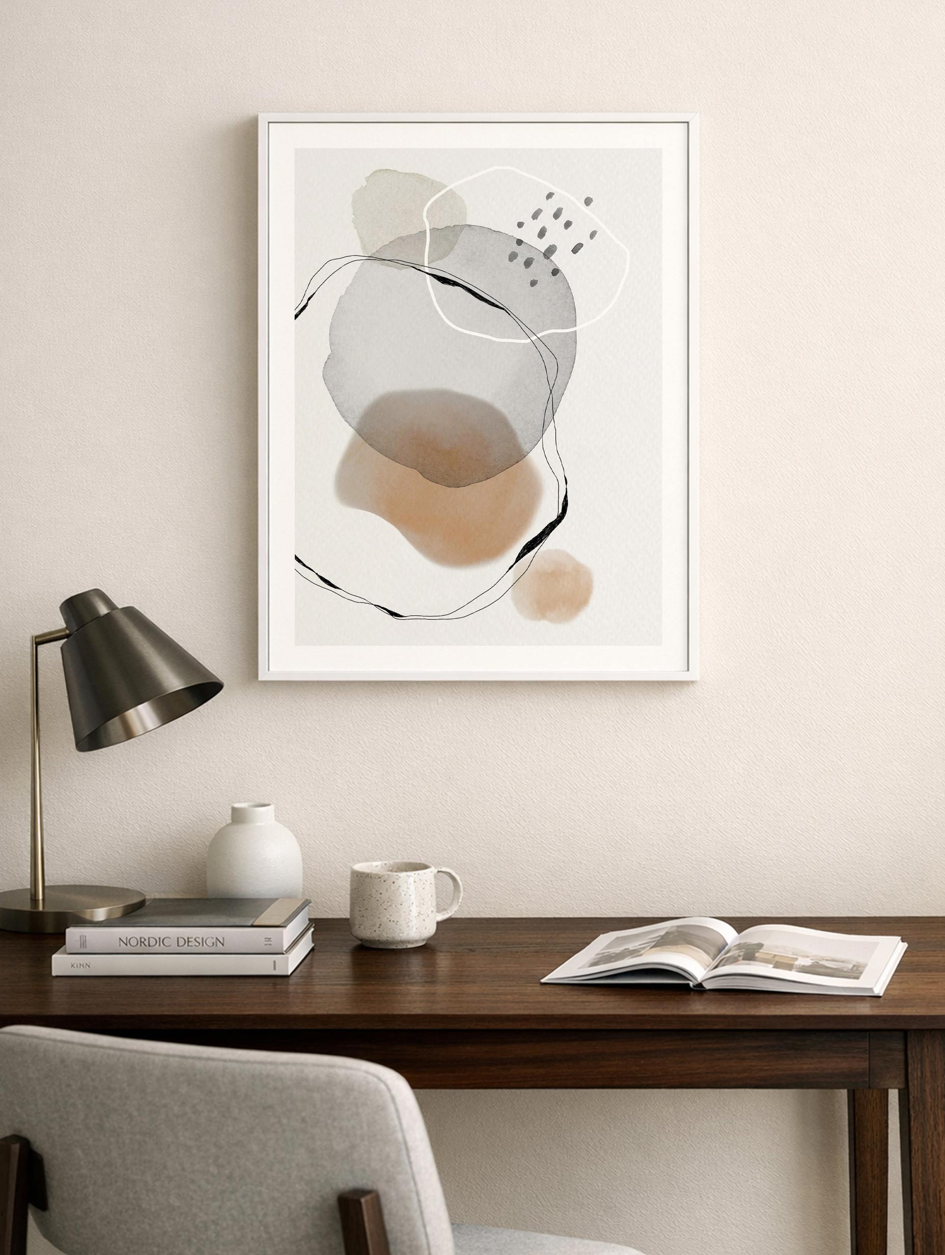 Abstract Watercolor Circles Poster