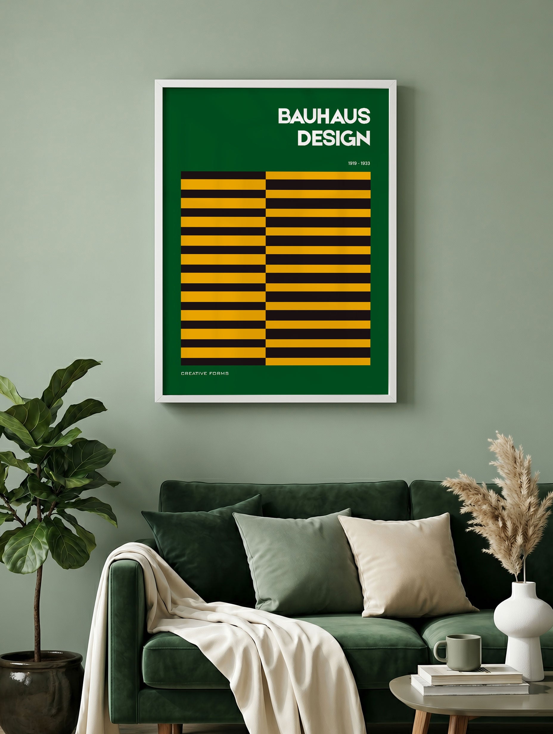 Bauhaus Stripe Rhythm Poster