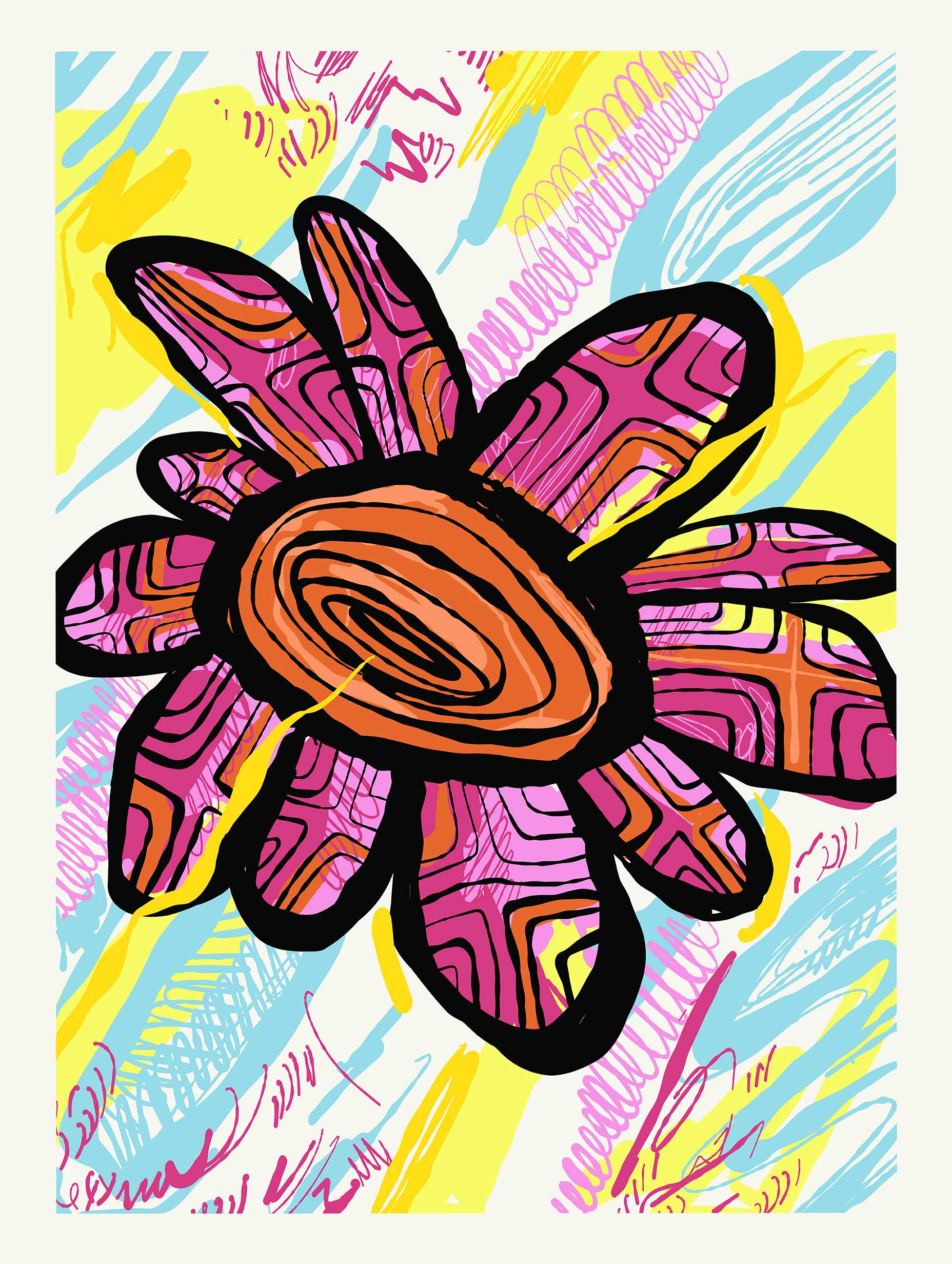 Electric Bloom Poster
