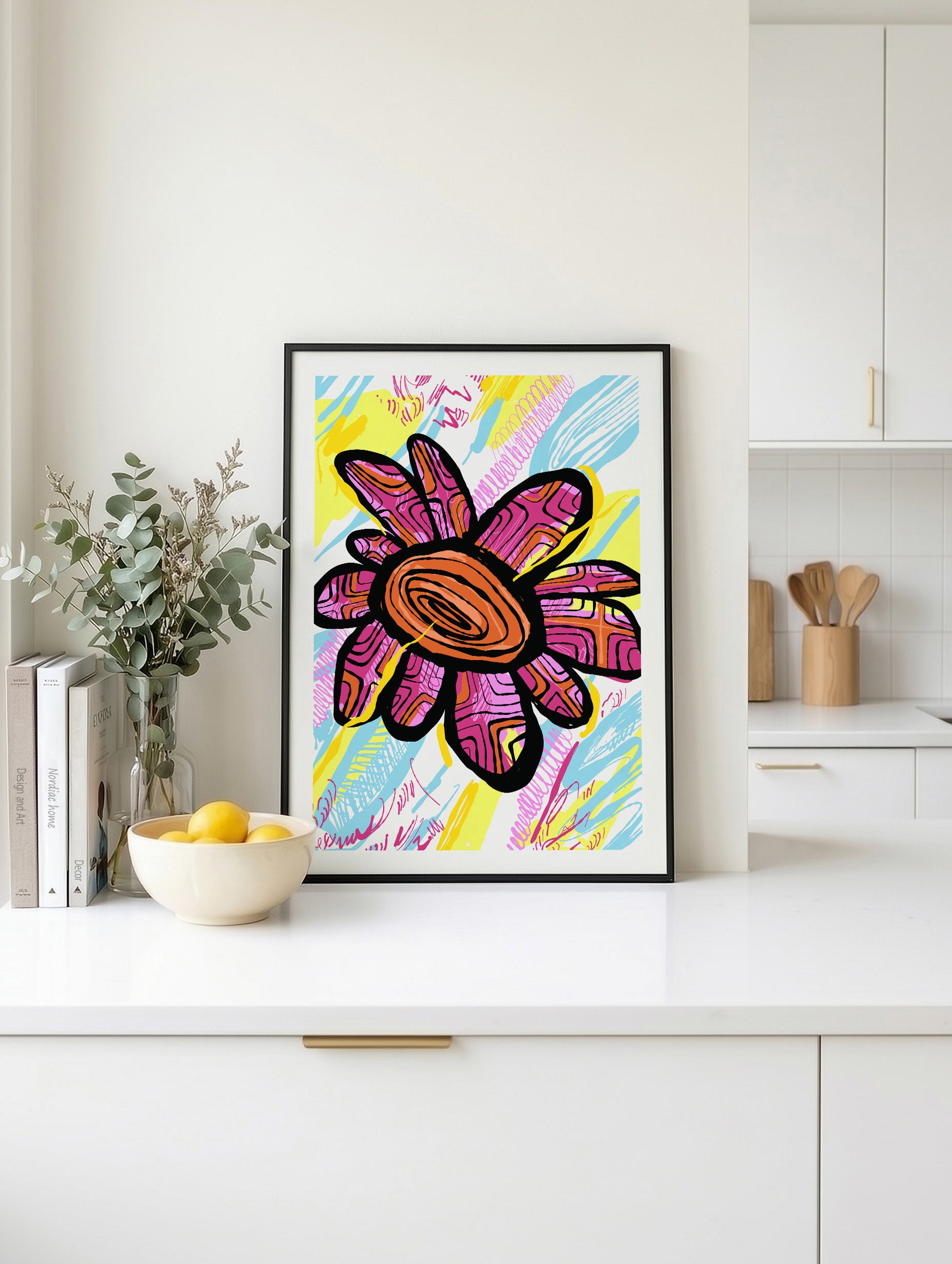 Electric Bloom Poster