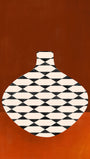 Elena Ristova - Geometric Patterned Vase on Warm Tones Poster