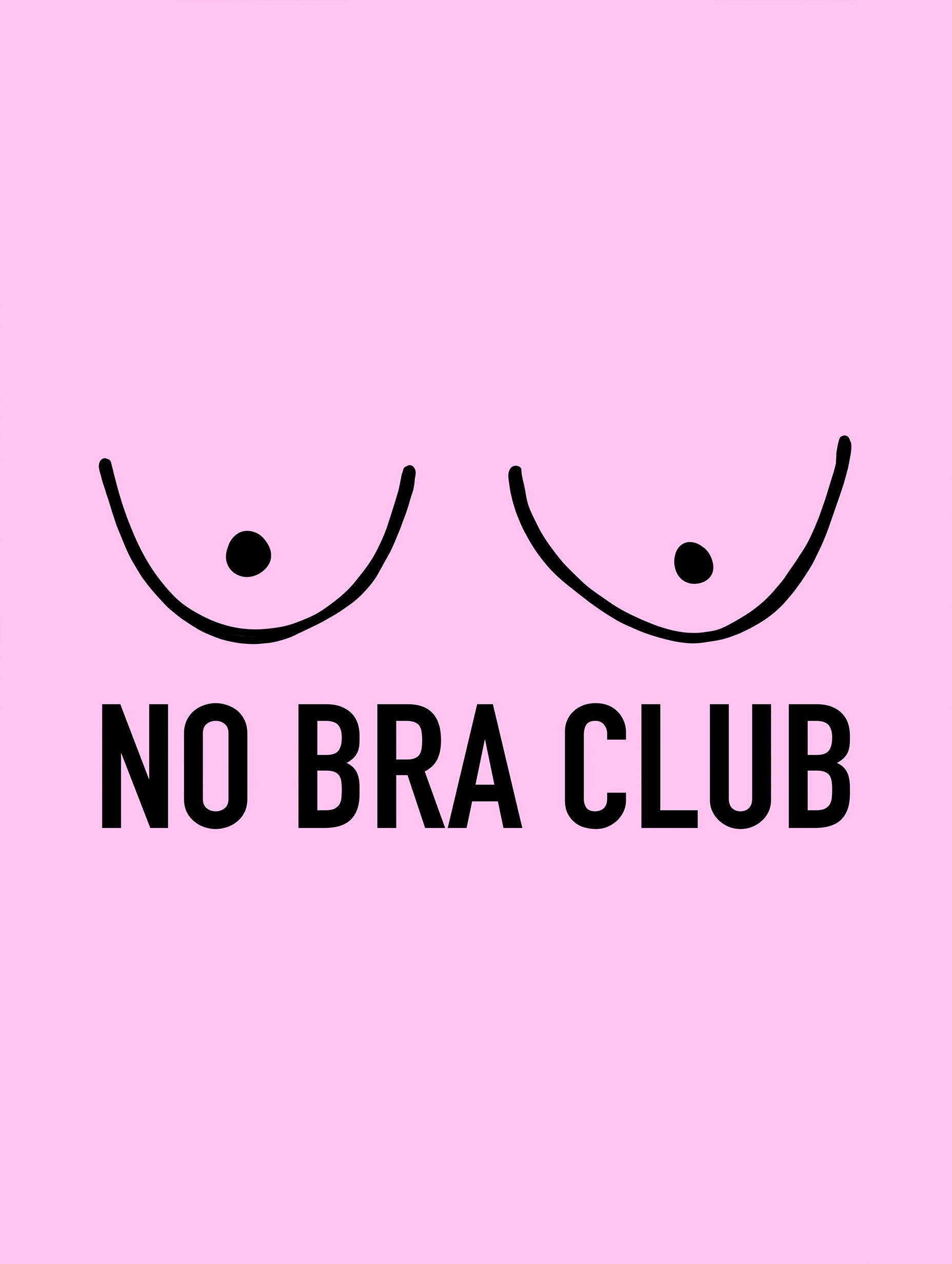 Lisen Vennesland - No Bra Club Typography Poster