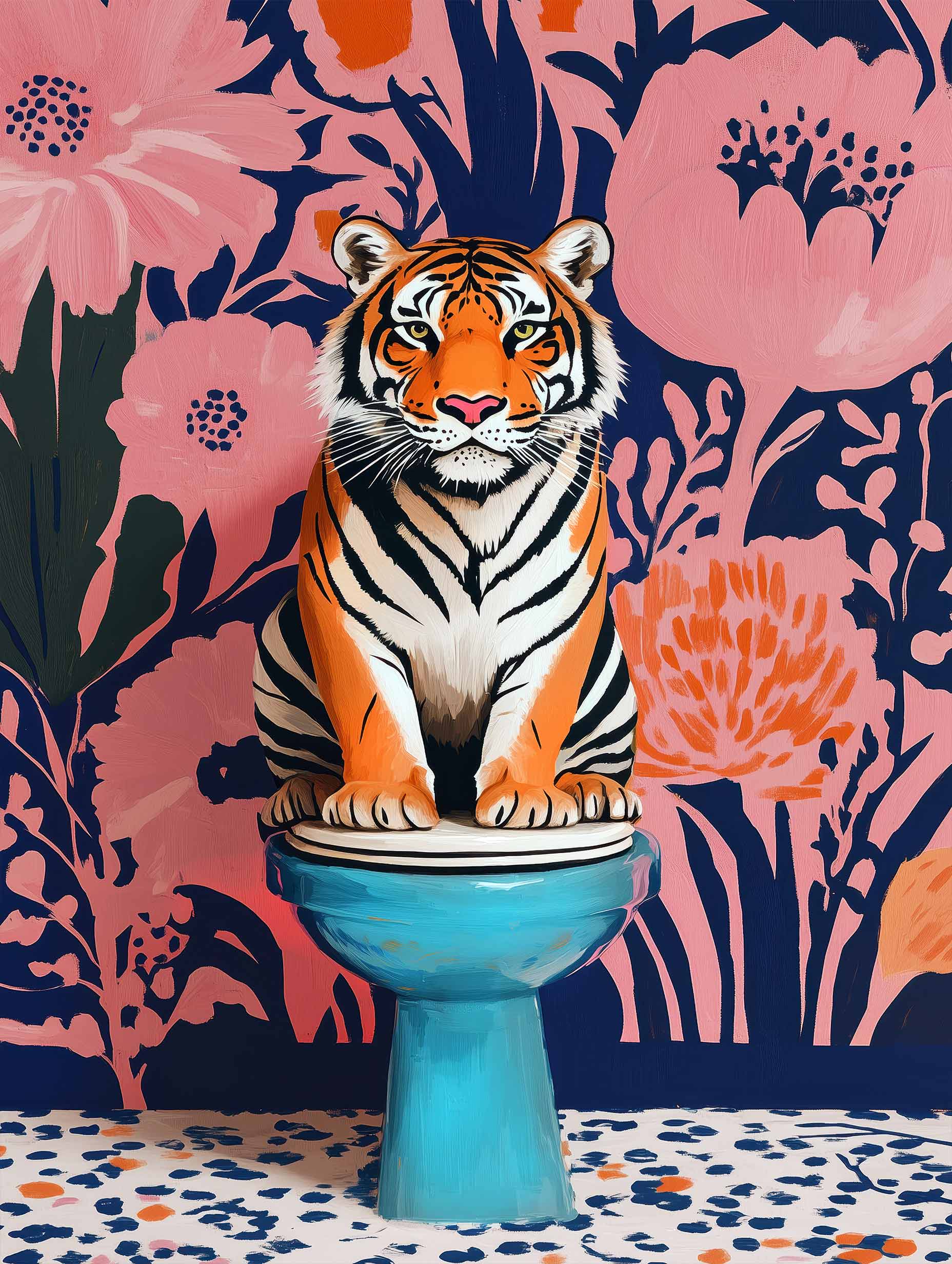 Justyna Jaszke - Tiger in Toilet 1 Poster
