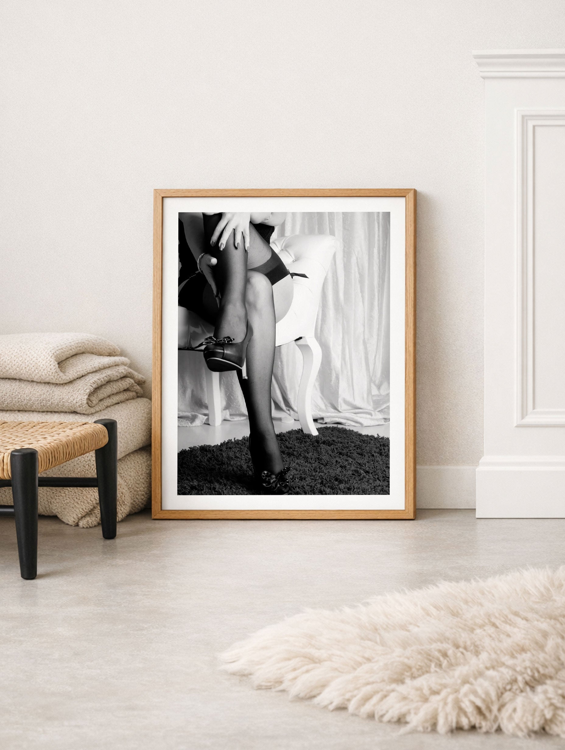 Woman Legs with Black Heels Poster