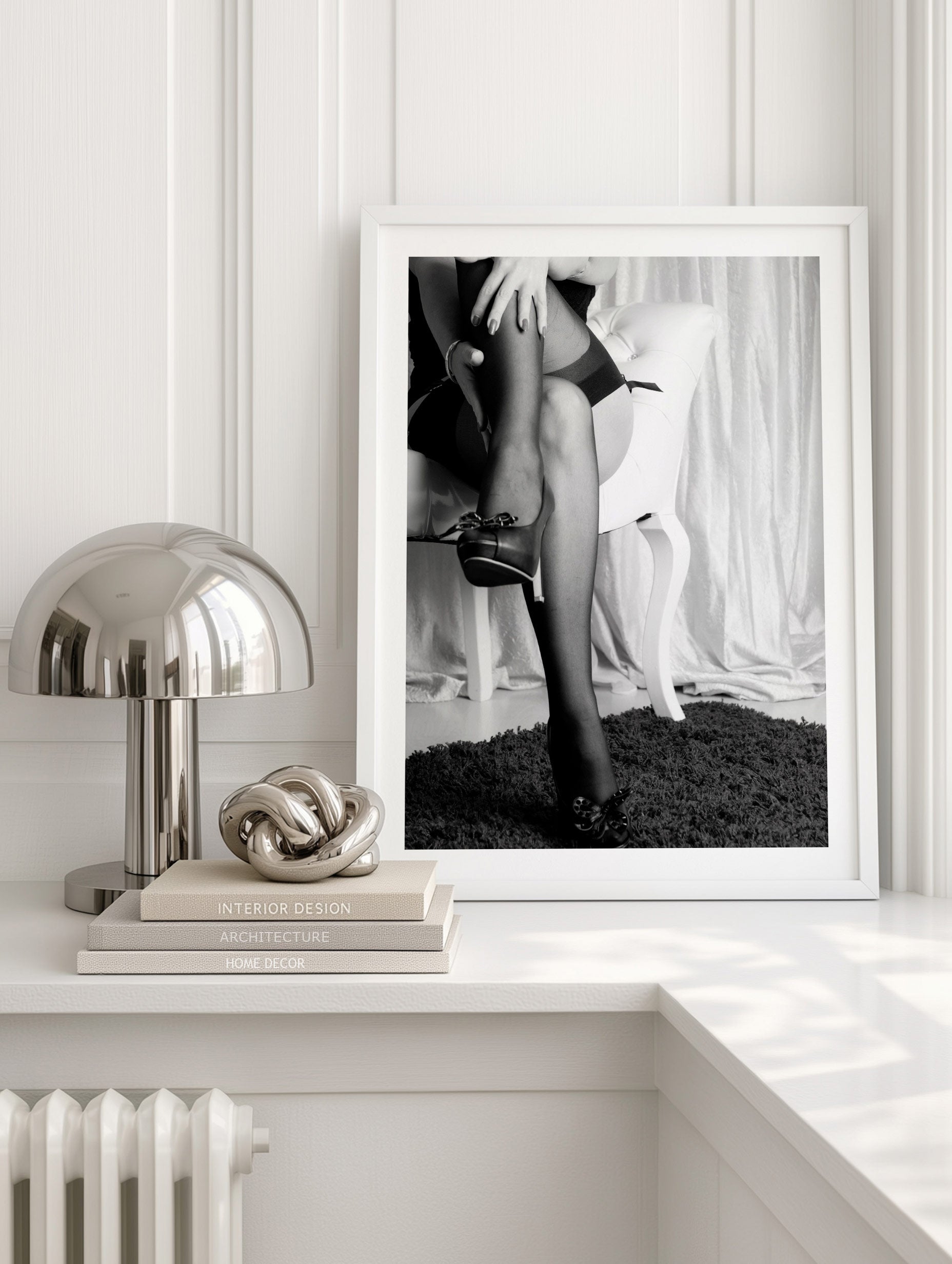 Woman Legs with Black Heels Poster