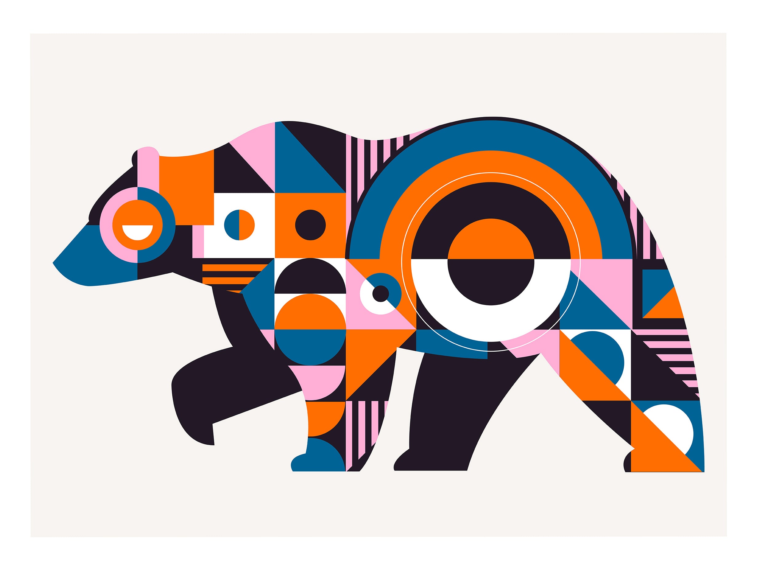 Abstract Bear Poster