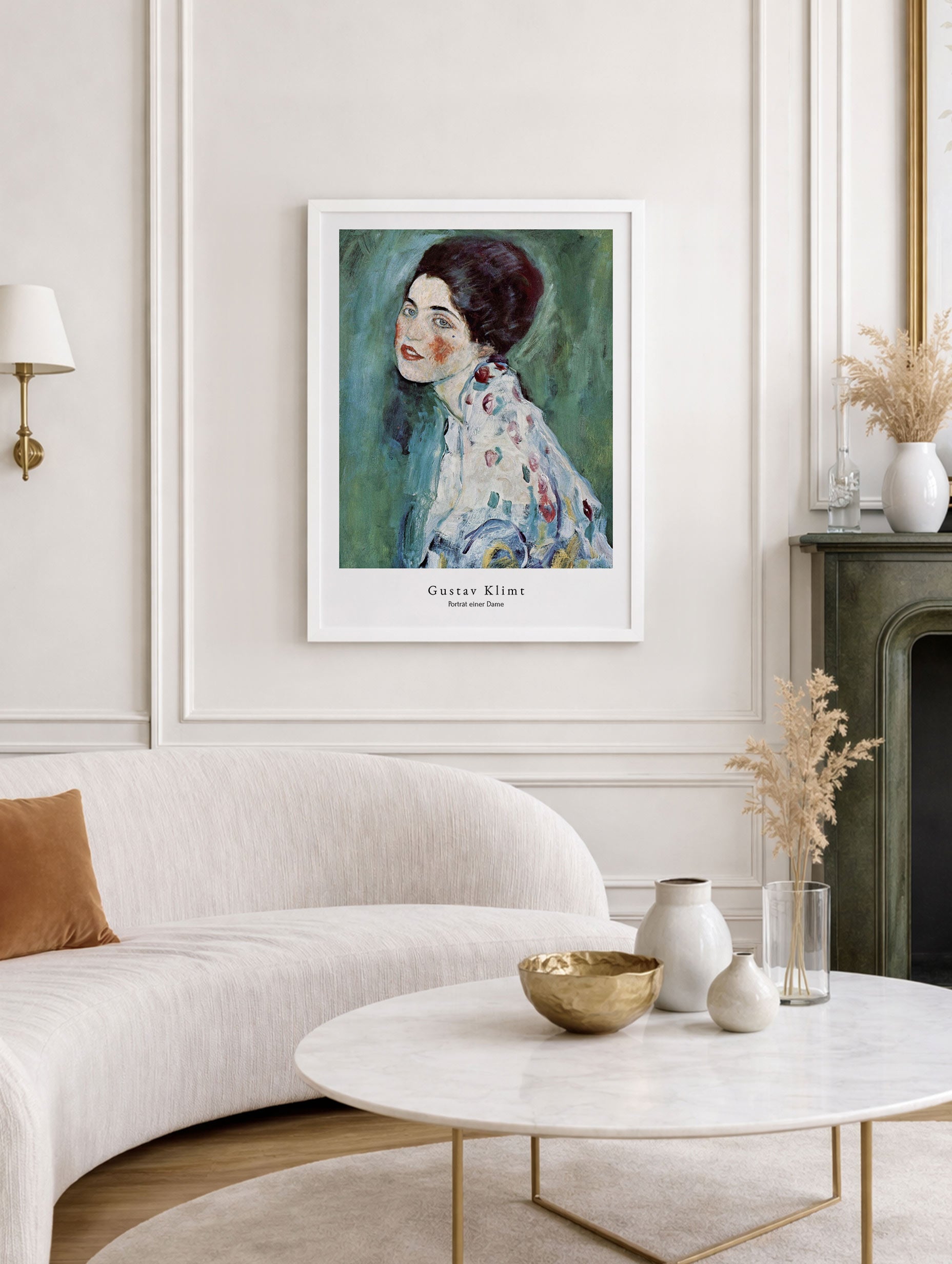 Portrait of a Lady - Gustav Klimt Art Print Mockup