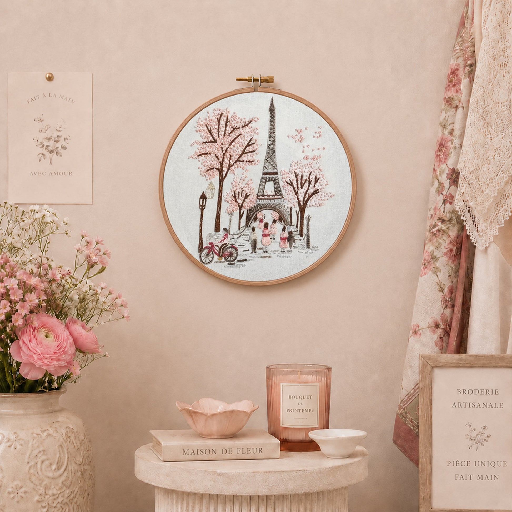 Paris Blossom Embroidery Design