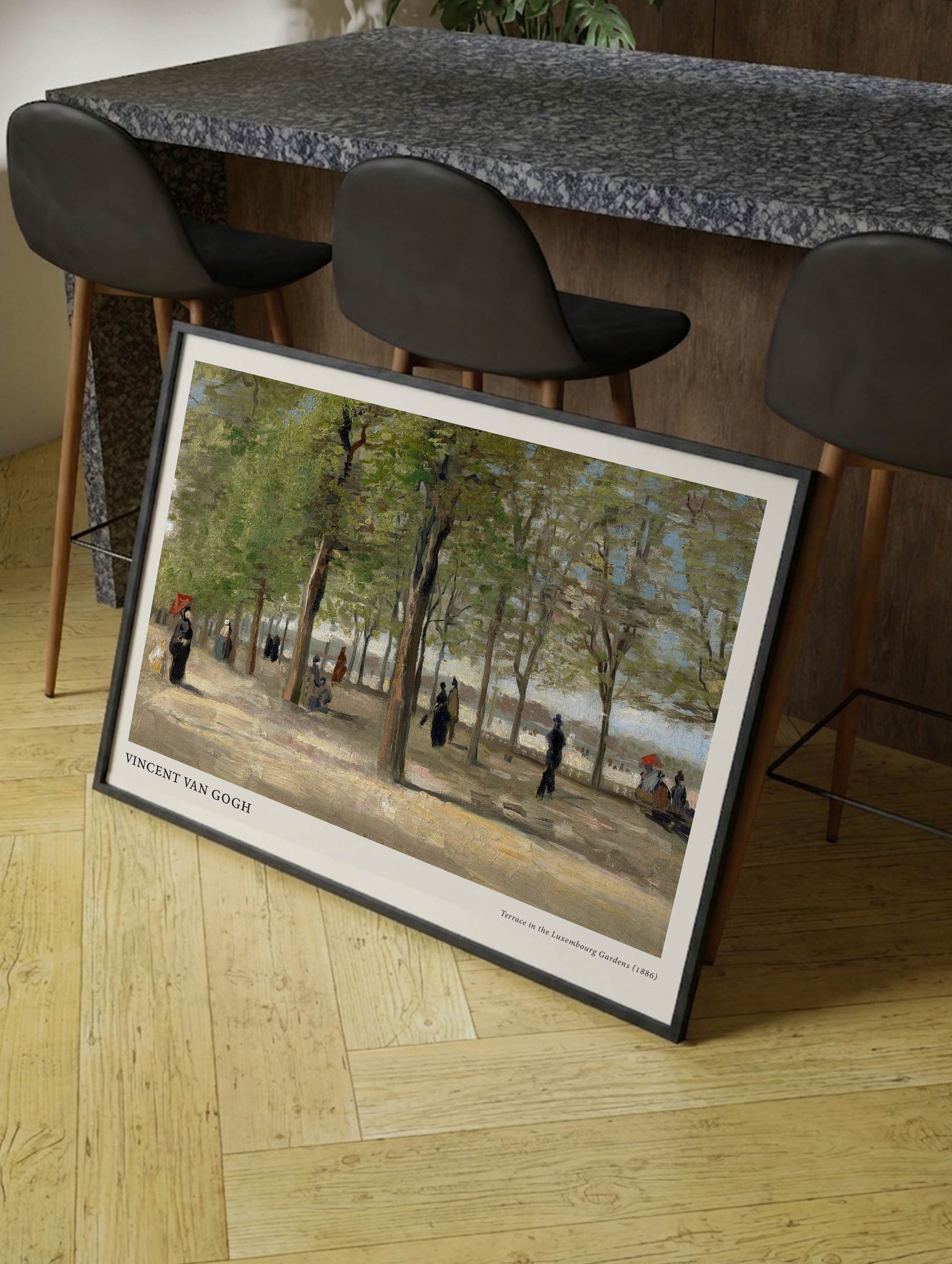 Terrace in the Luxembourg Gardens - van Gogh Mockup