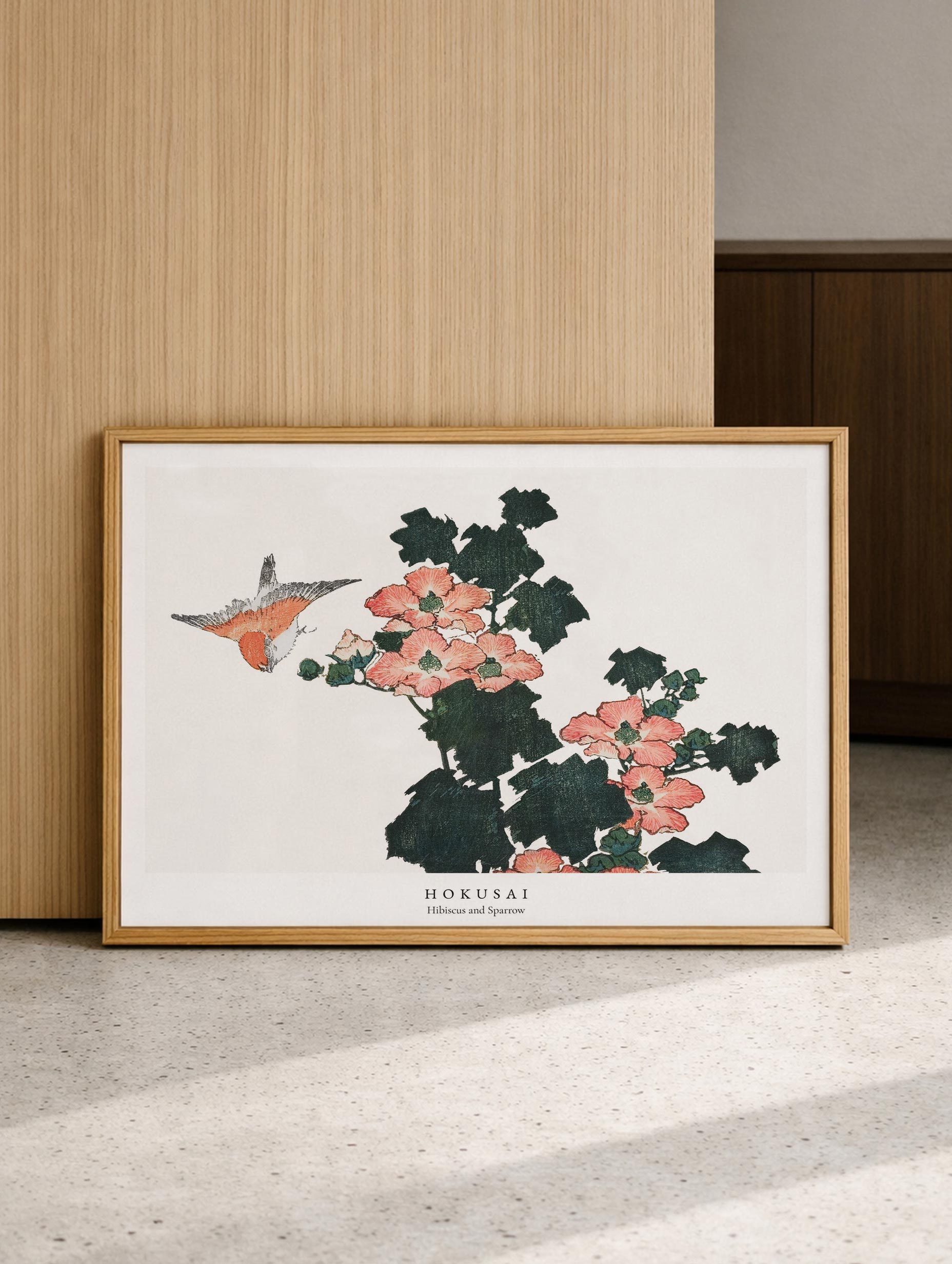 Hibiscus and Sparrow - Hokusai