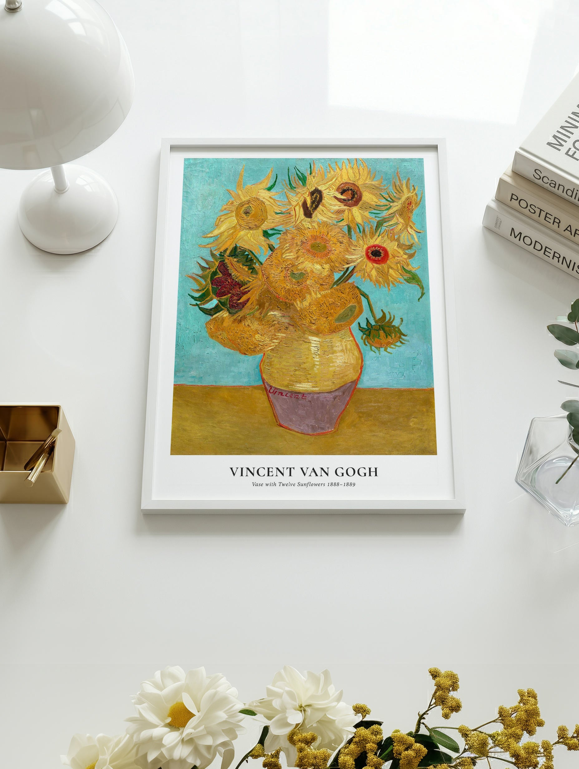Vase with Twelve Sunflowers - Van Gogh Mockup