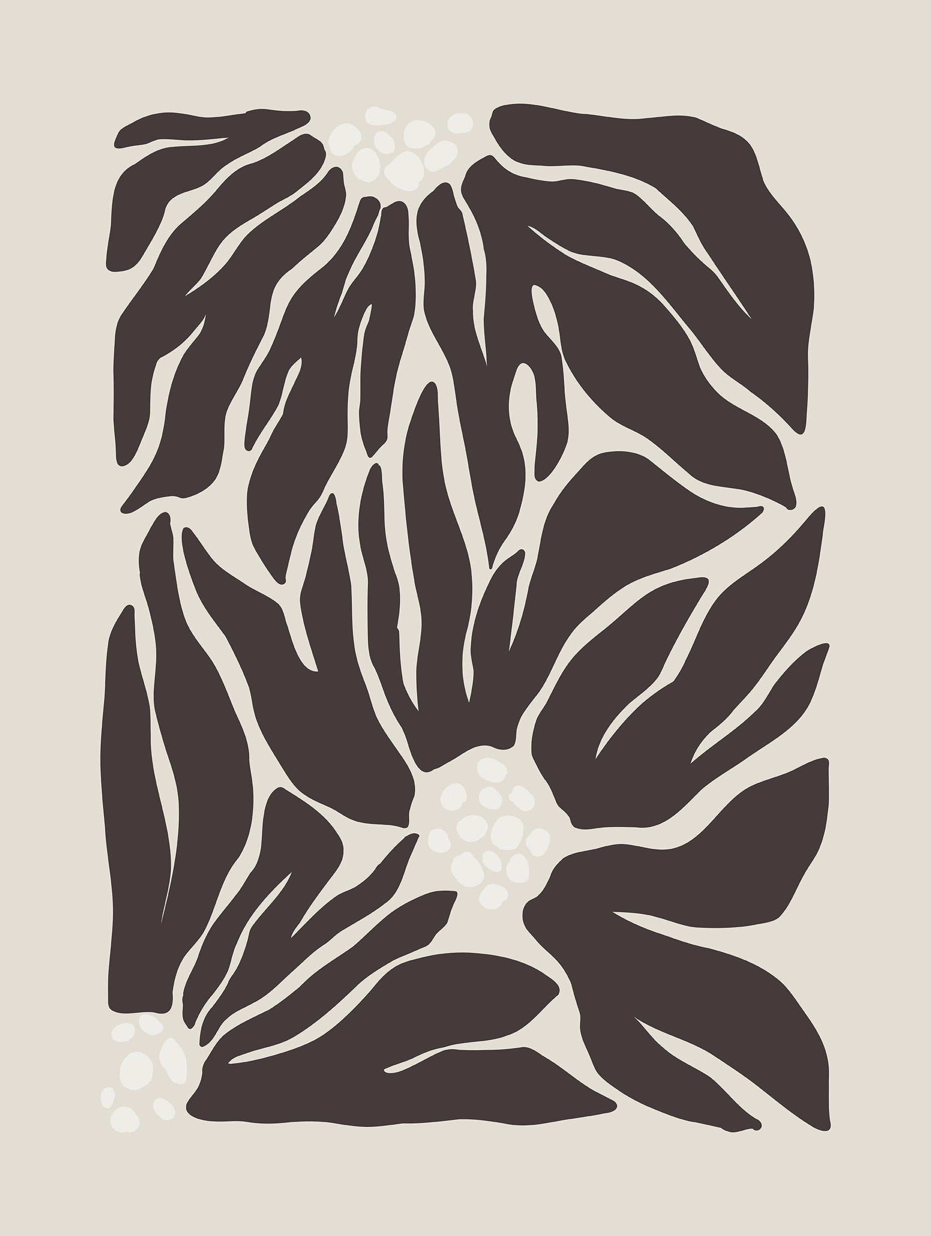 Bold Leaf Forms Poster