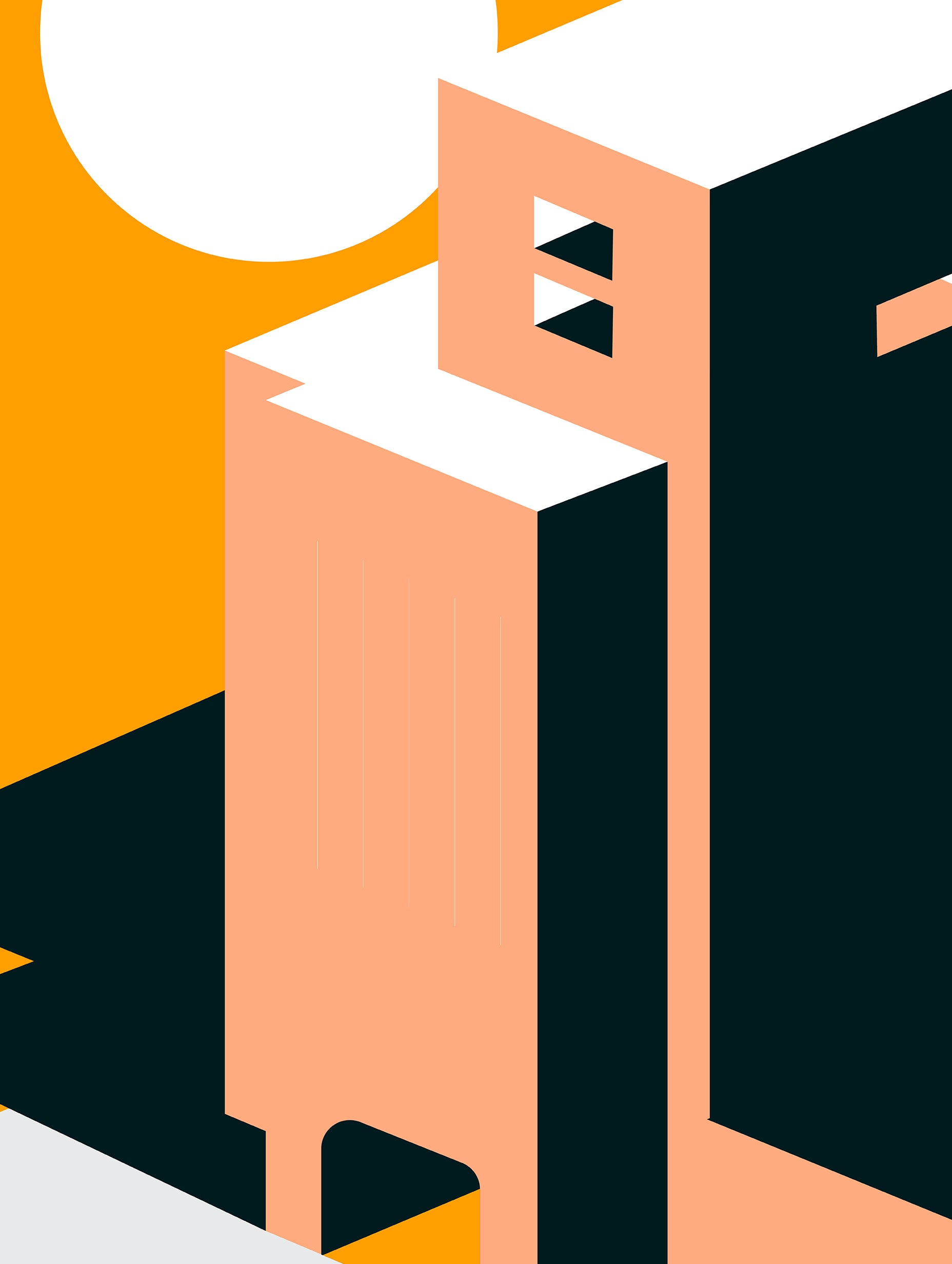 Modern fasadgeometriposter