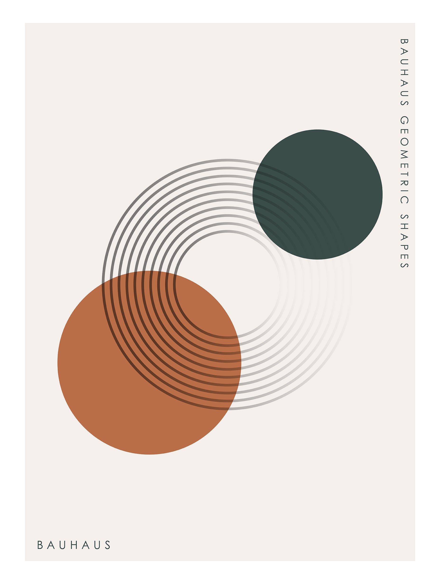 Intersecting Forms Bauhaus Poster