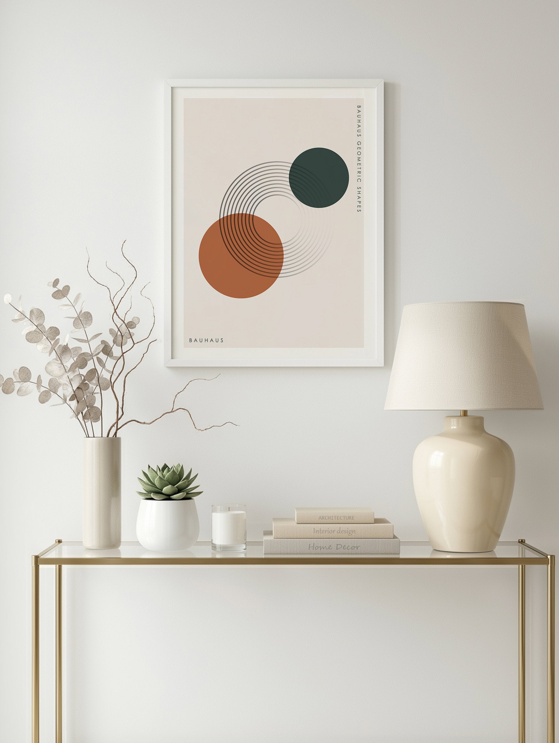 Intersecting Forms Bauhaus Poster