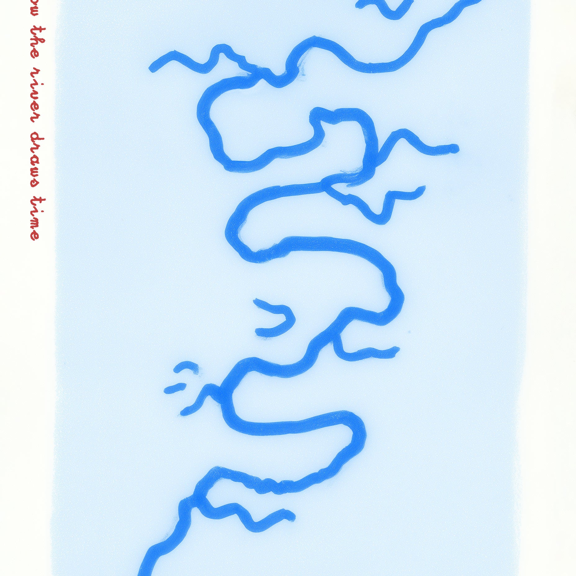 The River Draws Time Line Art Print