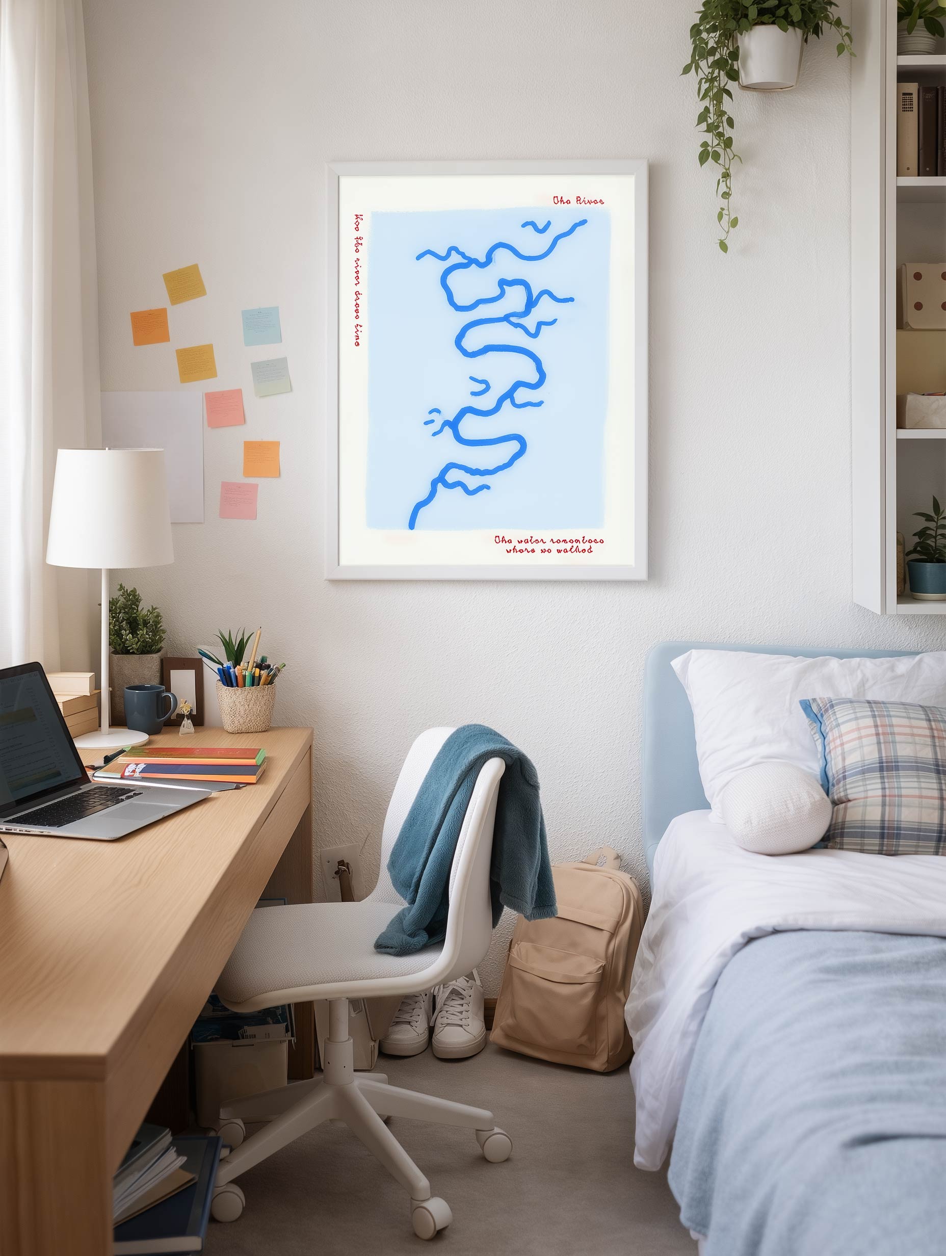 The River Draws Time Line Art Mockup
