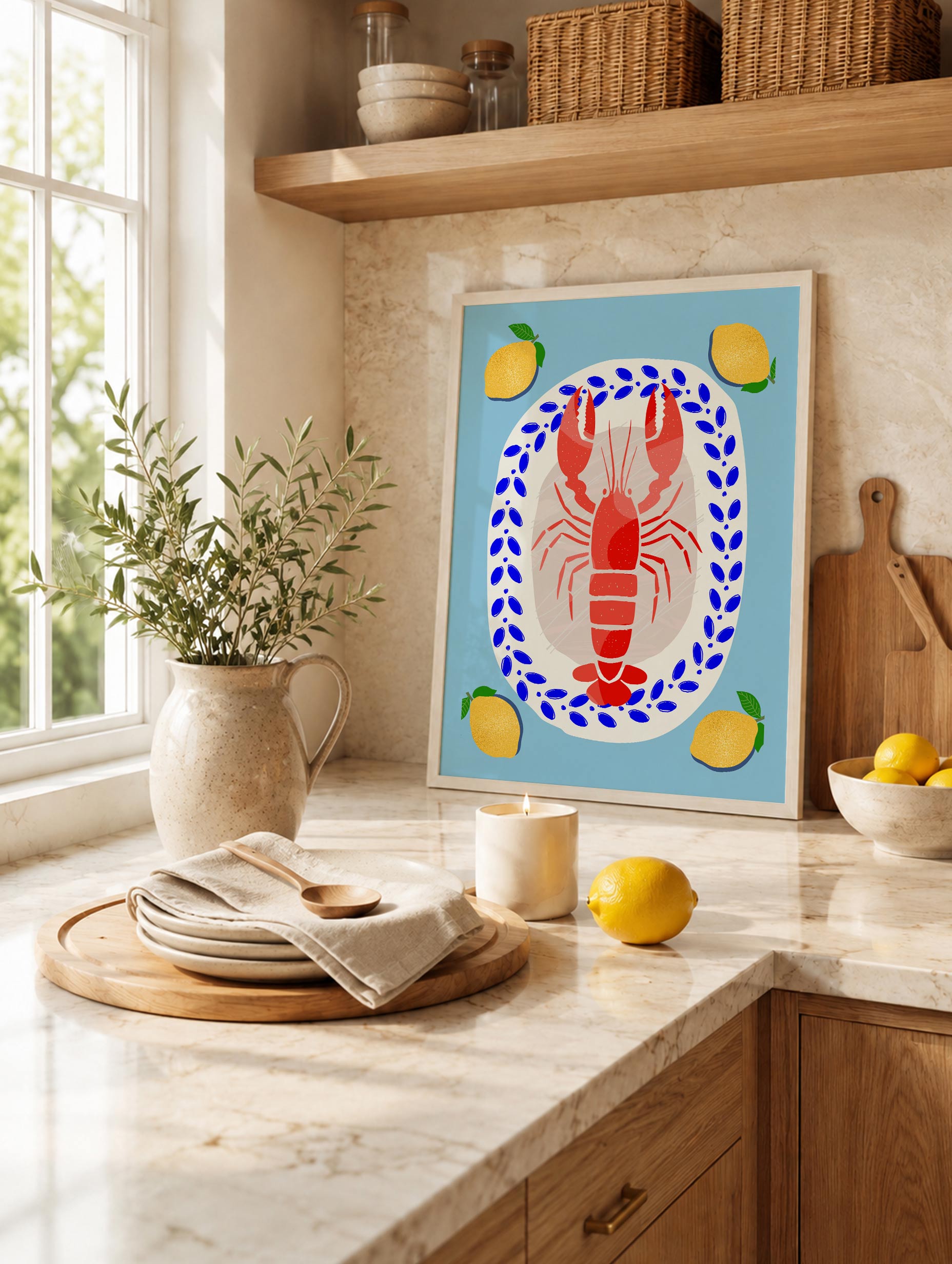 Mediterranean Lobster Poster